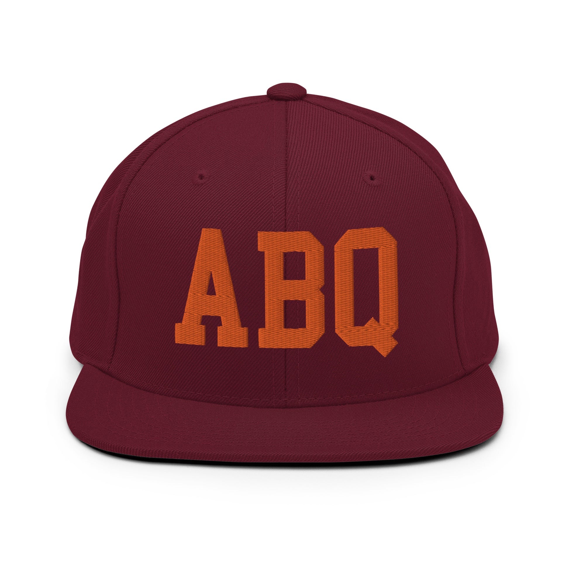 College-Style Classic Snapback Hat • Orange • ABQ Albuquerque • YHM Designs - Image 11
