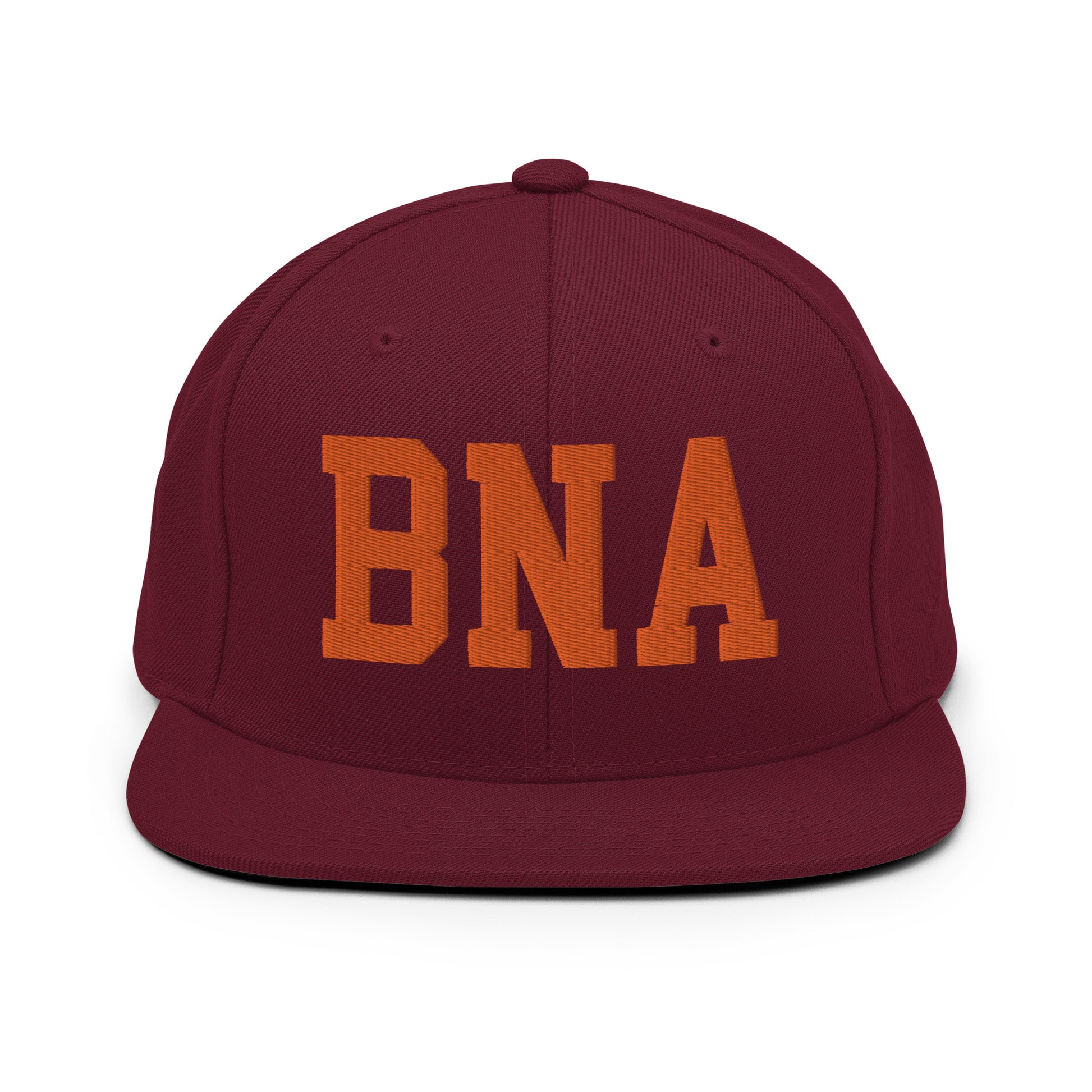 College-Style Classic Snapback Hat • Orange • BNA Nashville • YHM Designs - Image 11