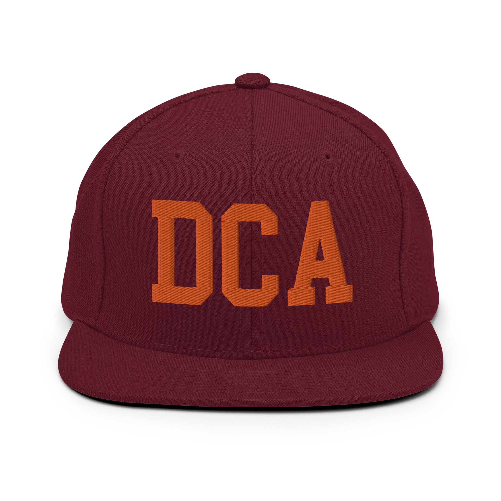 College-Style Classic Snapback Hat • Orange • DCA Washington • YHM Designs - Image 11