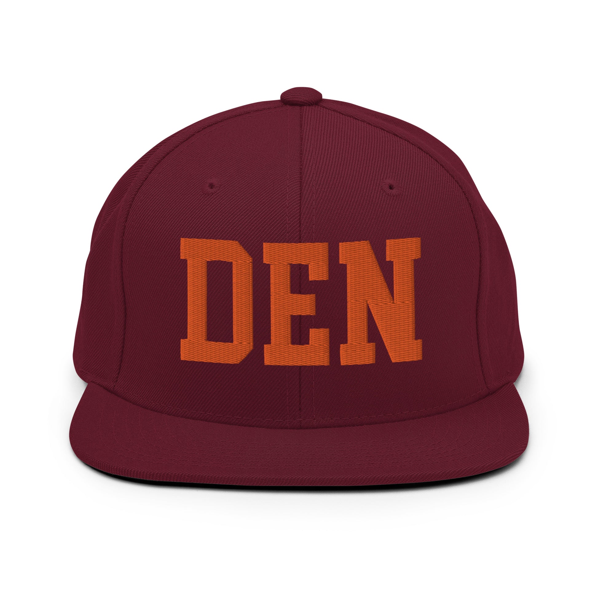 College-Style Classic Snapback Hat • Orange • DEN Denver • YHM Designs - Image 11