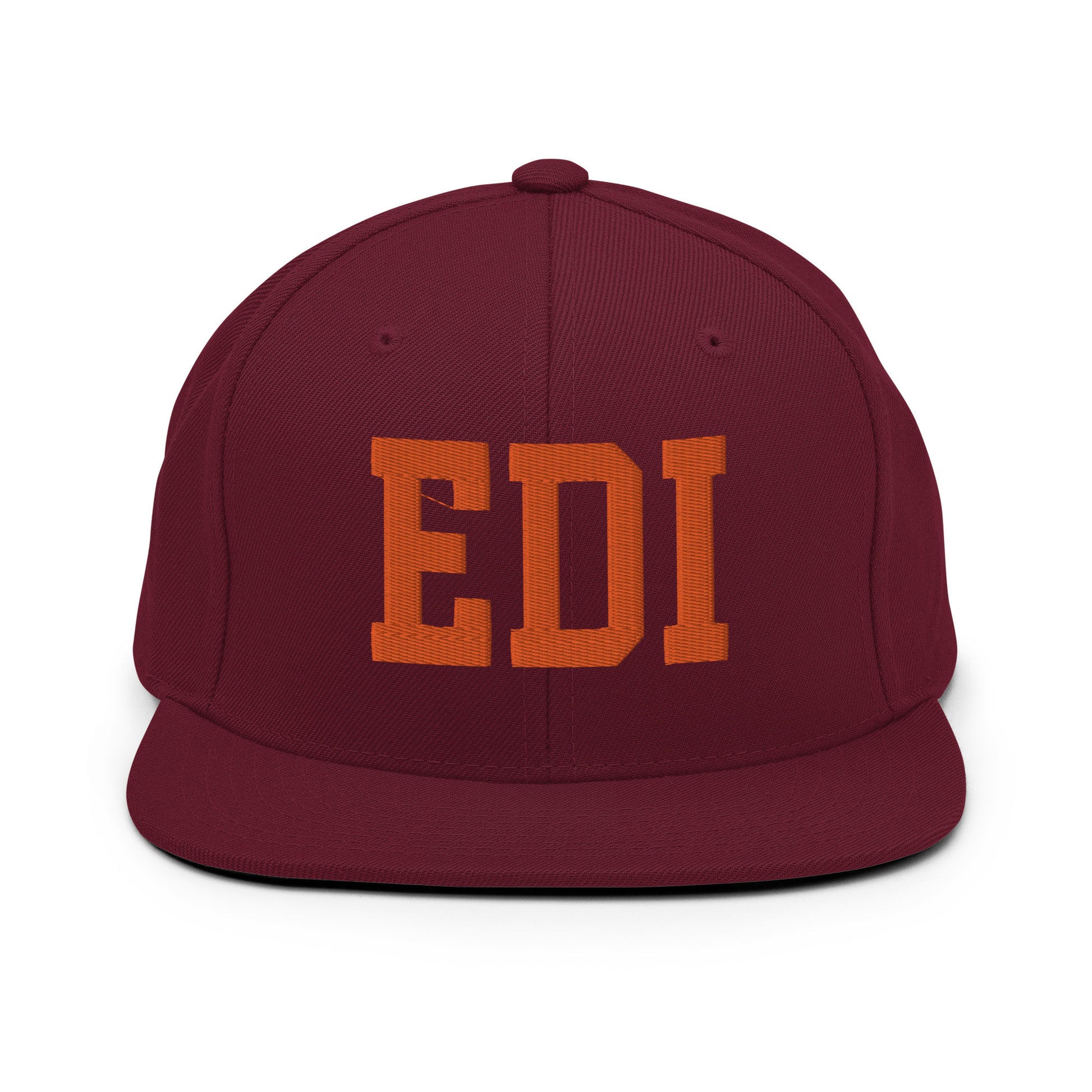 College-Style Classic Snapback Hat • Orange • EDI Edinburgh • YHM Designs - Image 11
