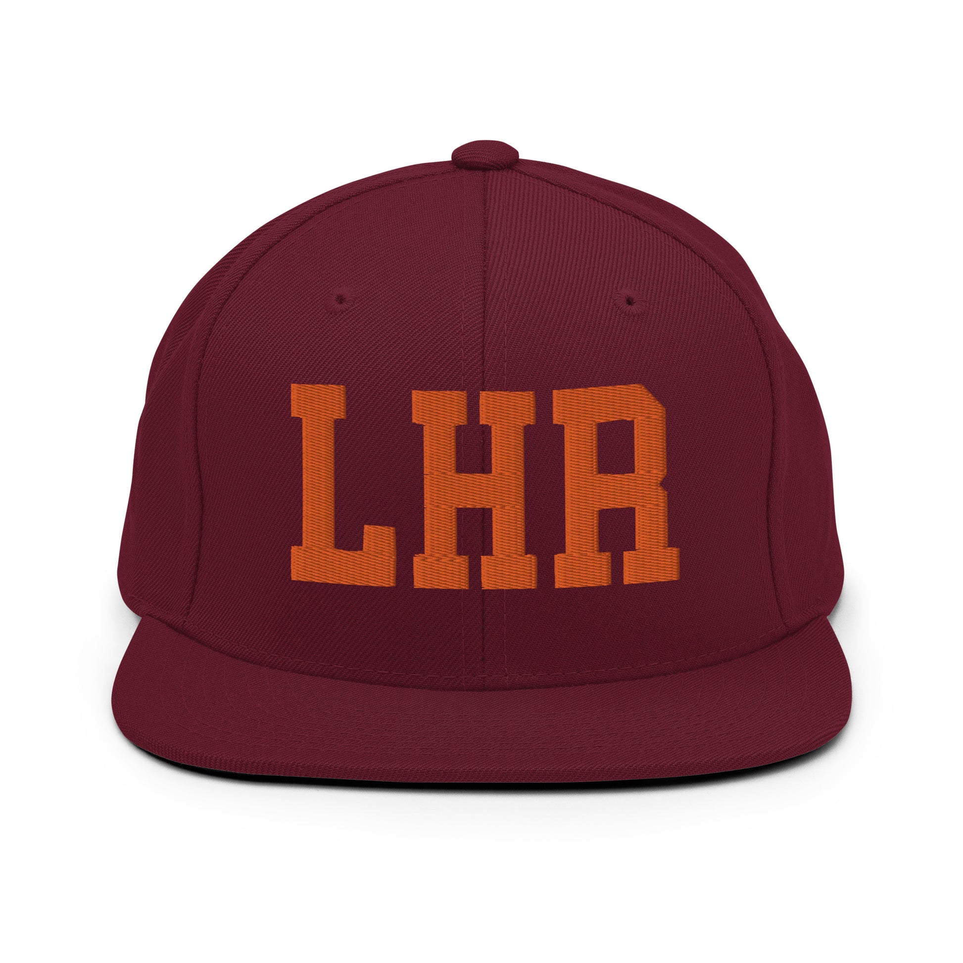 College-Style Classic Snapback Hat • Orange • LHR London • YHM Designs - Image 11