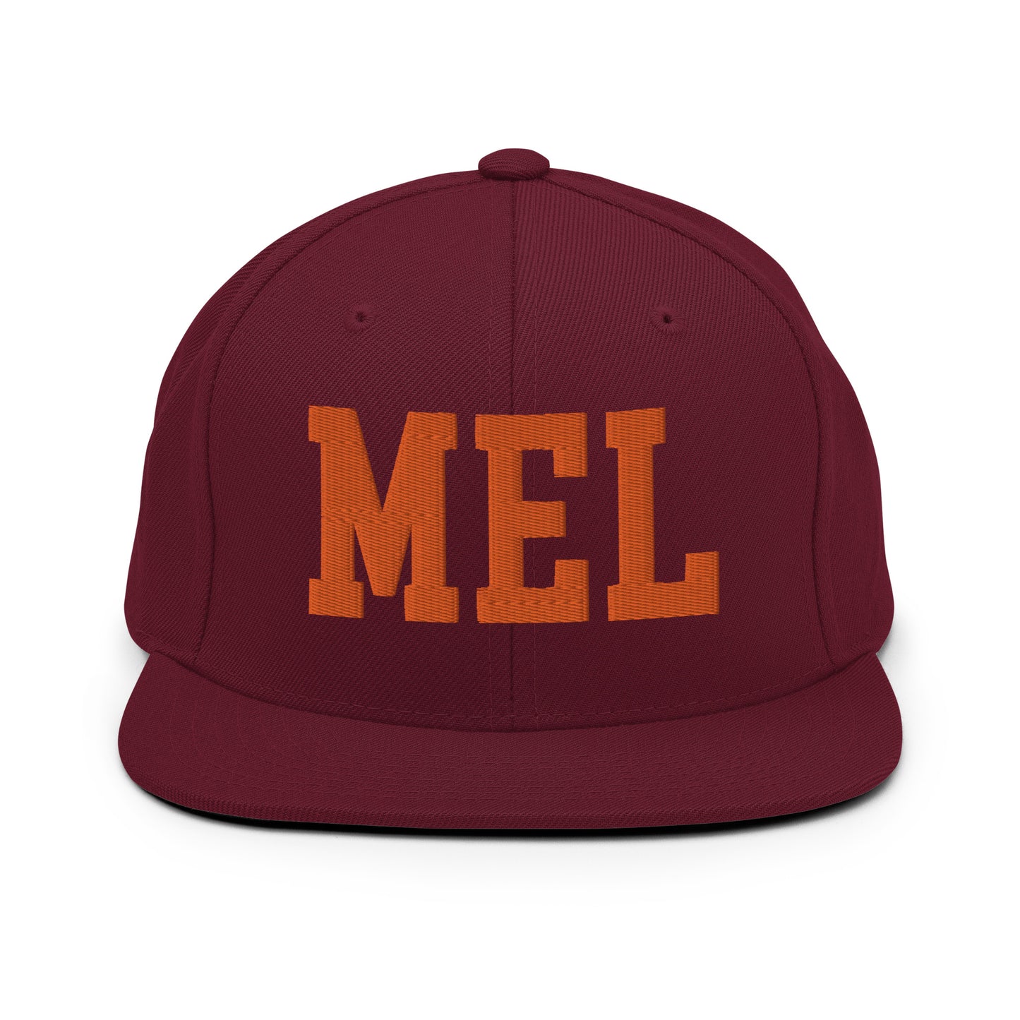 College-Style Classic Snapback Hat • Orange • MEL Melbourne • YHM Designs - Image 11