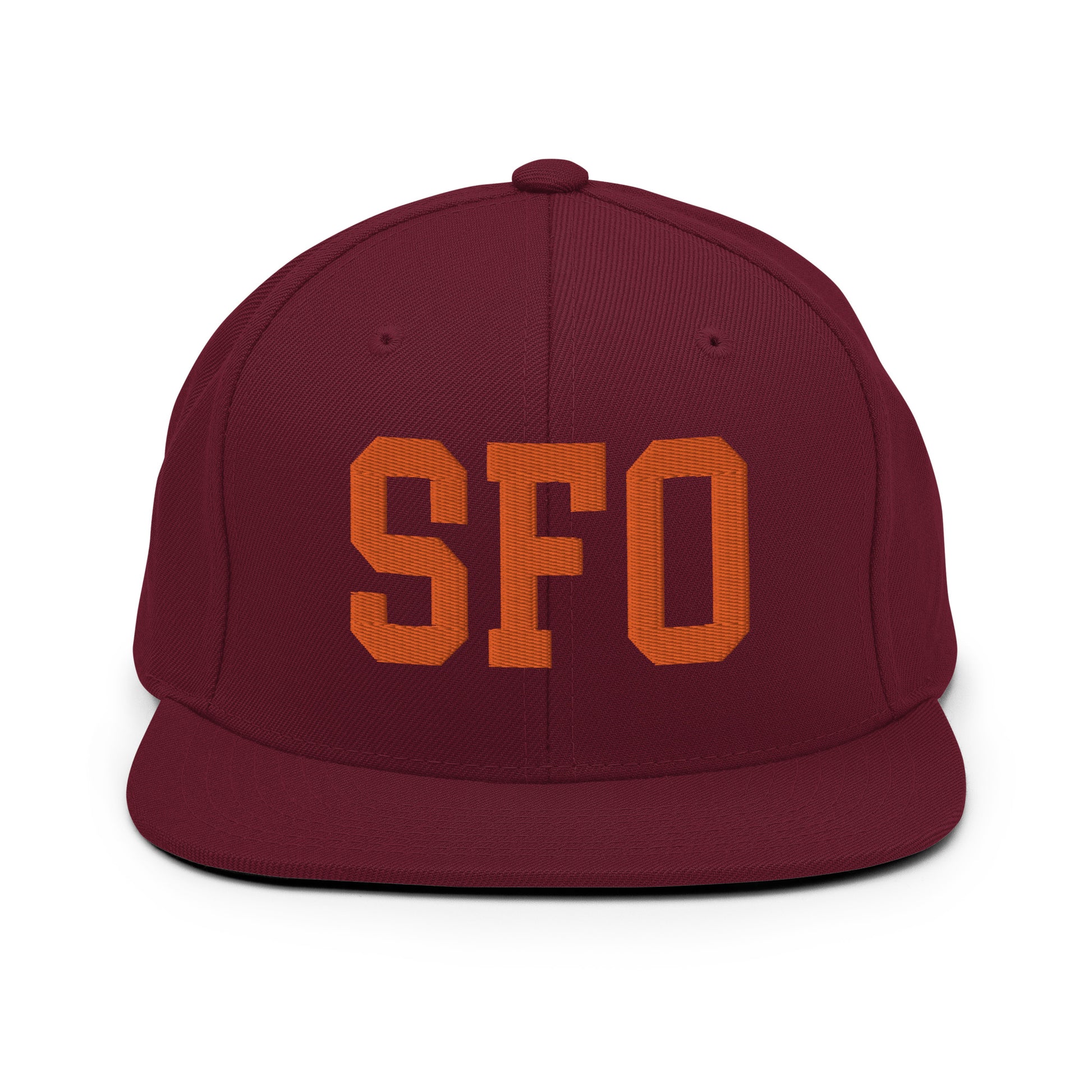 College-Style Classic Snapback Hat • Orange • SFO San Francisco • YHM Designs - Image 11