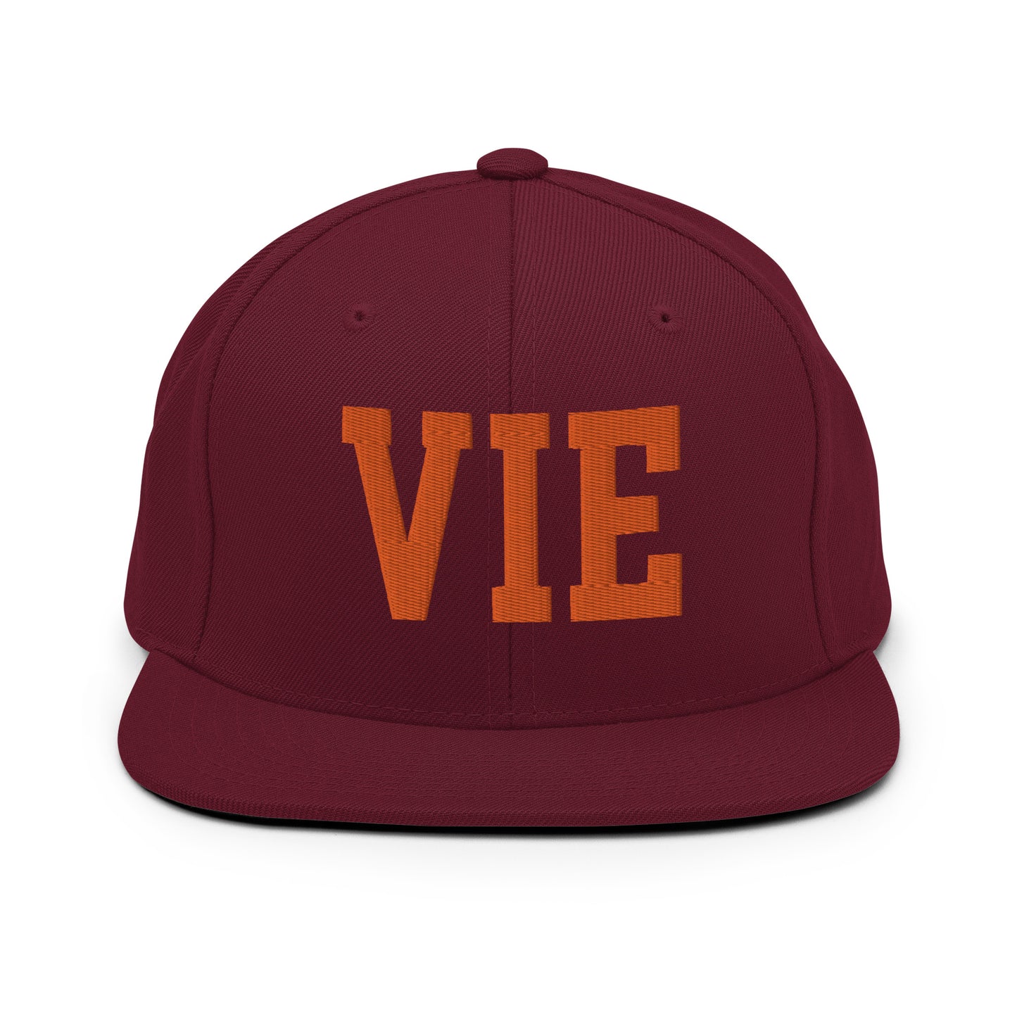 College-Style Classic Snapback Hat • Orange • VIE Vienna • YHM Designs - Image 11