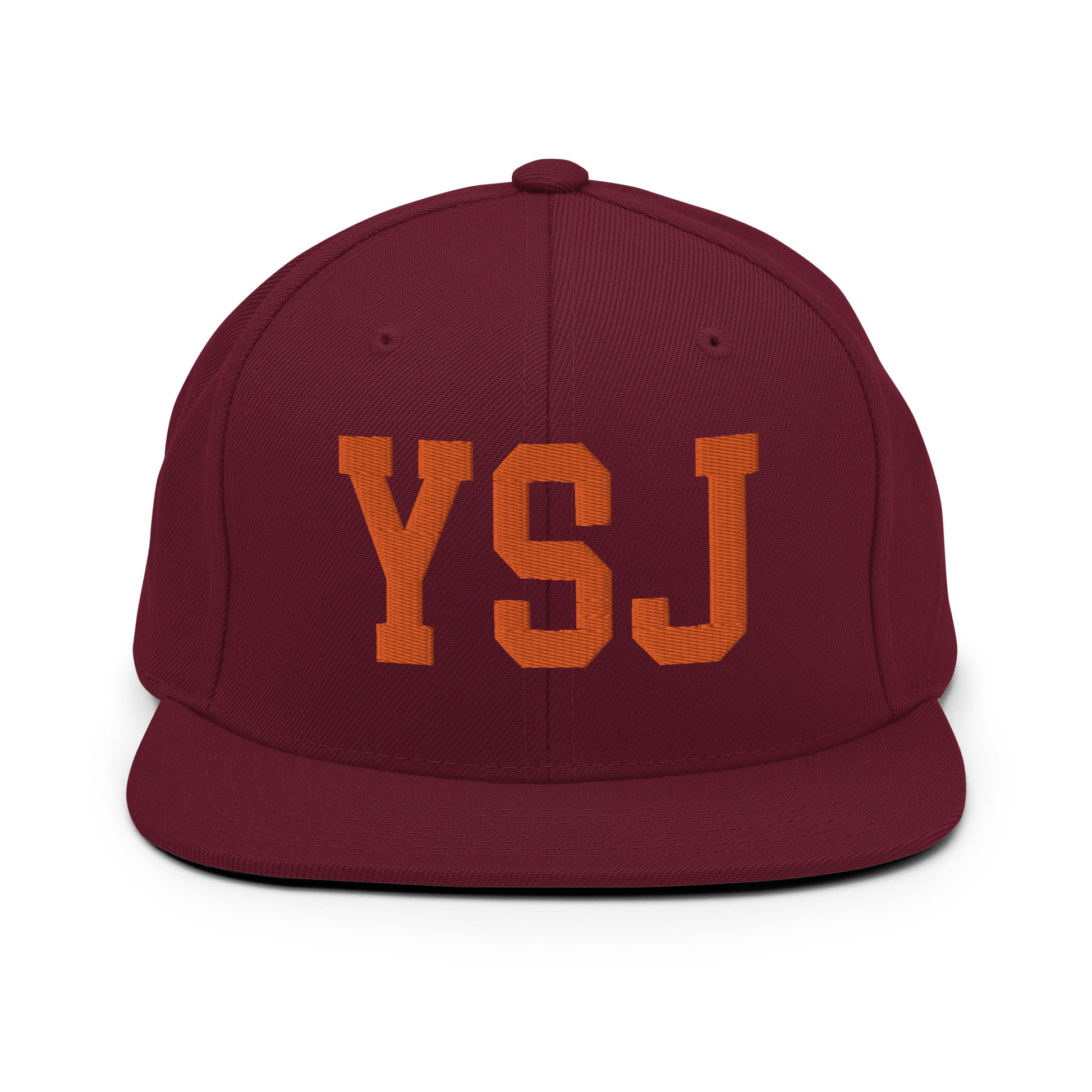 College-Style Classic Snapback Hat • Orange • YSJ Saint John • YHM Designs - Image 11
