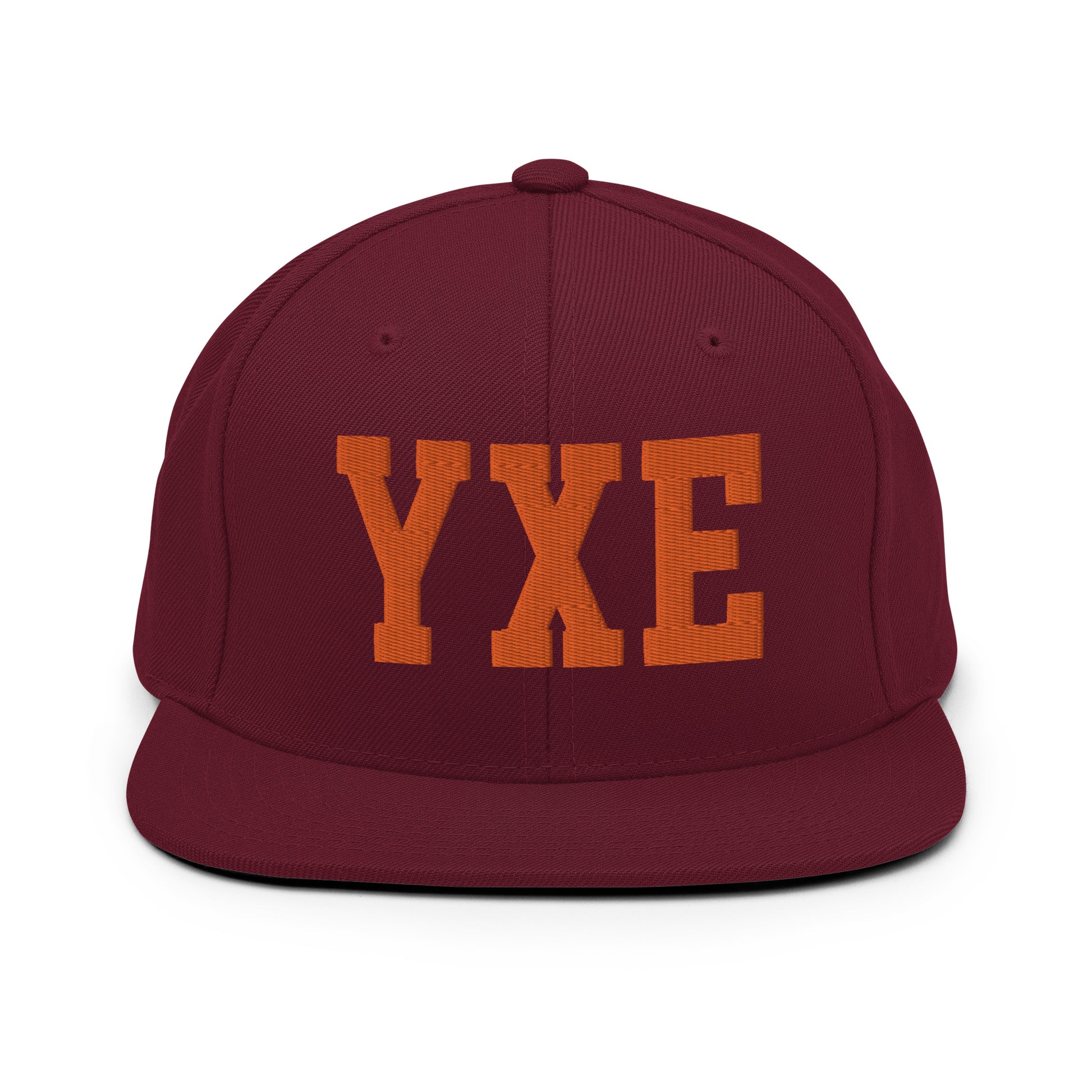 College-Style Classic Snapback Hat • Orange • YXE Saskatoon • YHM Designs - Image 11