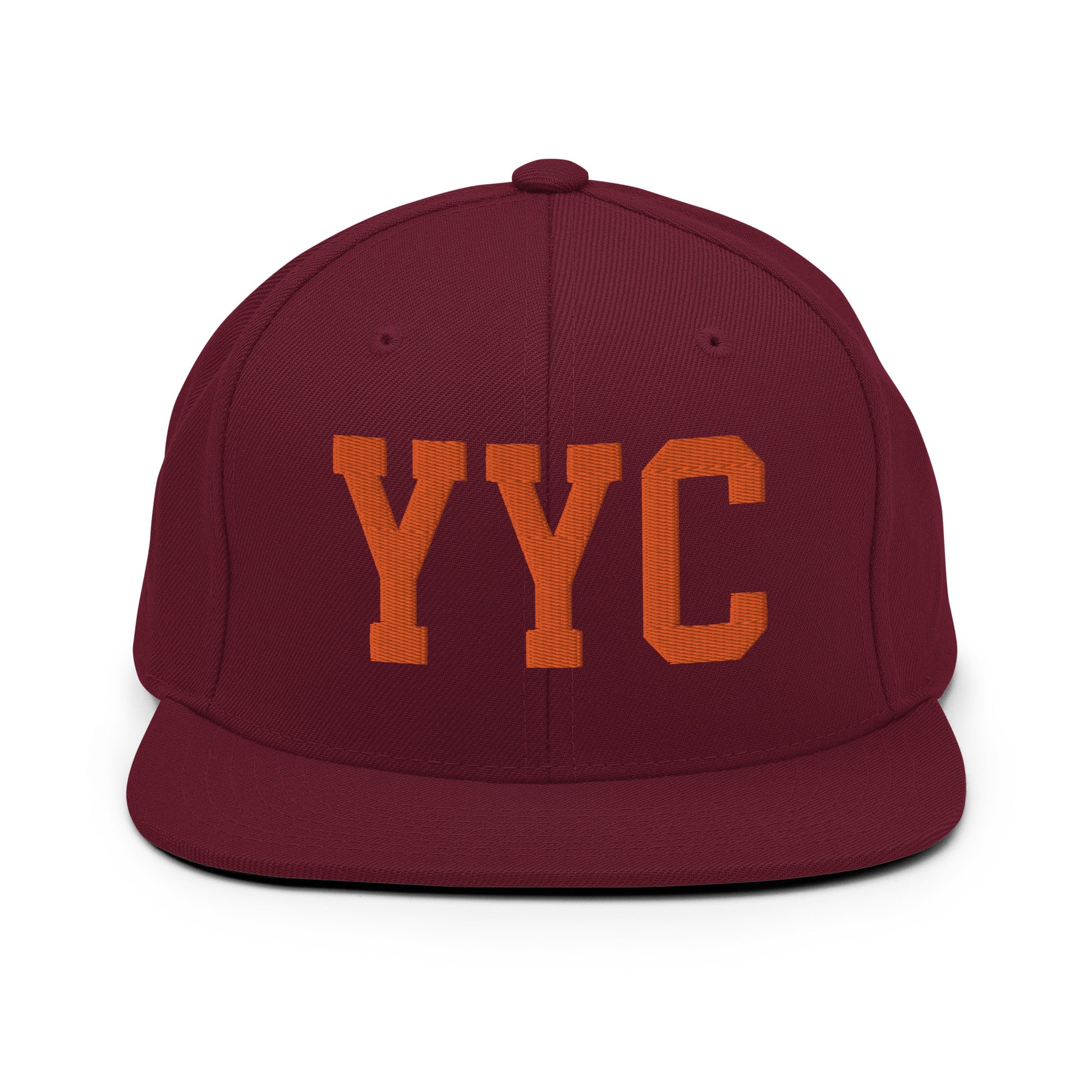College-Style Classic Snapback Hat • Orange • YYC Calgary • YHM Designs - Image 11
