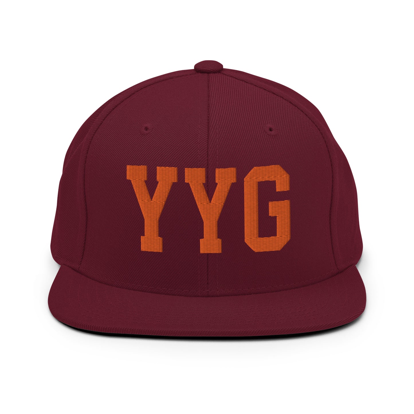 College-Style Classic Snapback Hat • Orange • YYG Charlottetown • YHM Designs - Image 11