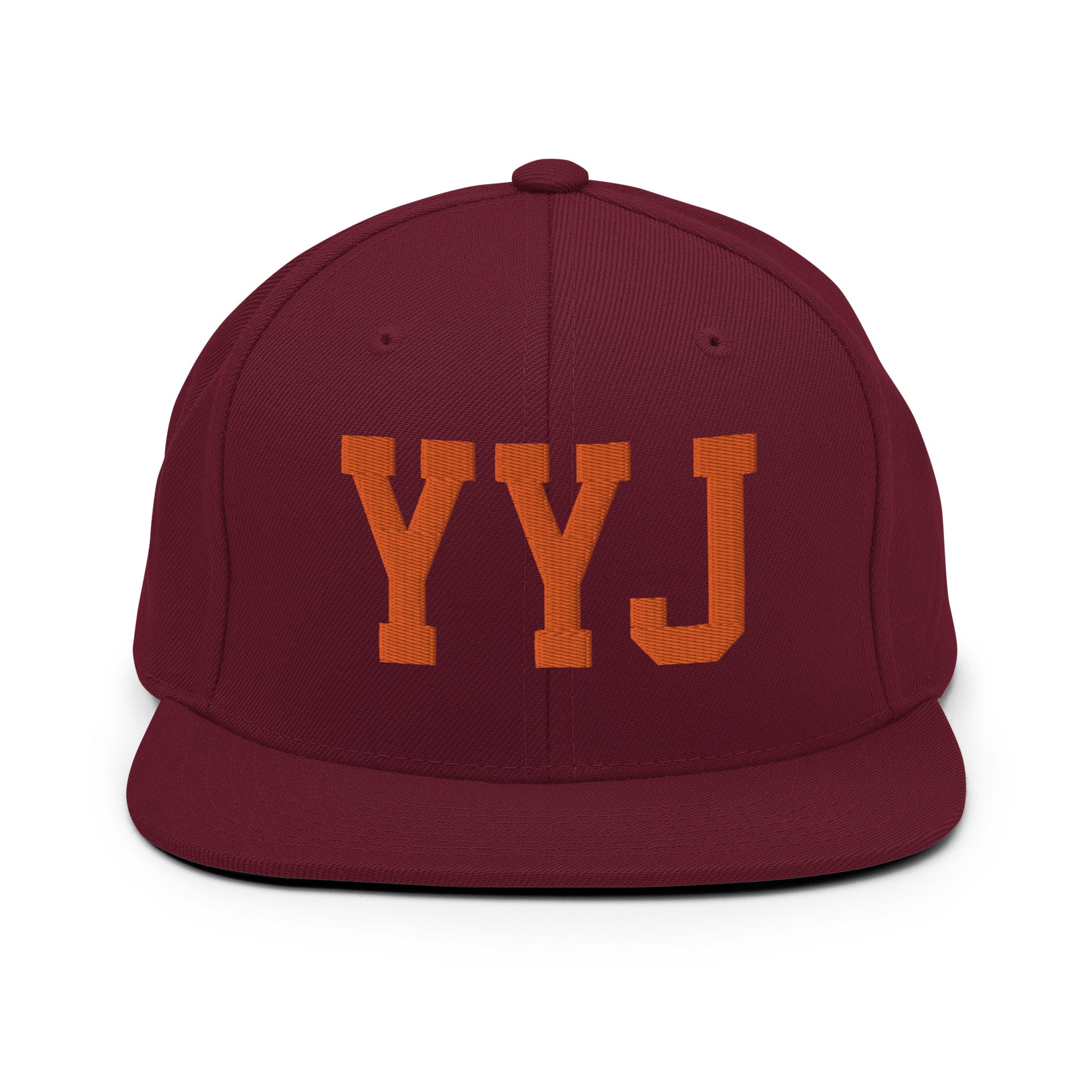 College-Style Classic Snapback Hat • Orange • YYJ Victoria • YHM Designs - Image 11
