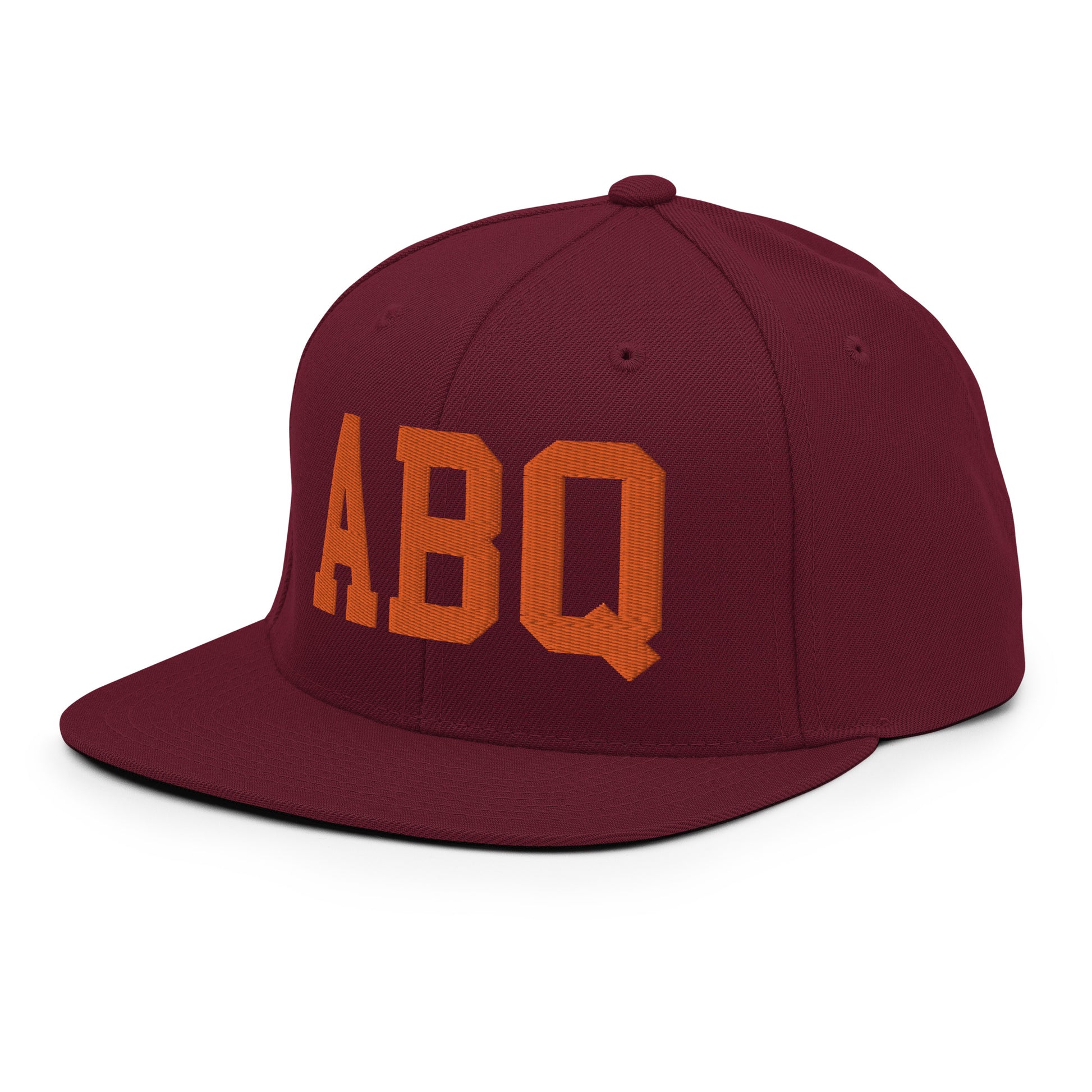 College-Style Classic Snapback Hat • Orange • ABQ Albuquerque • YHM Designs - Image 13