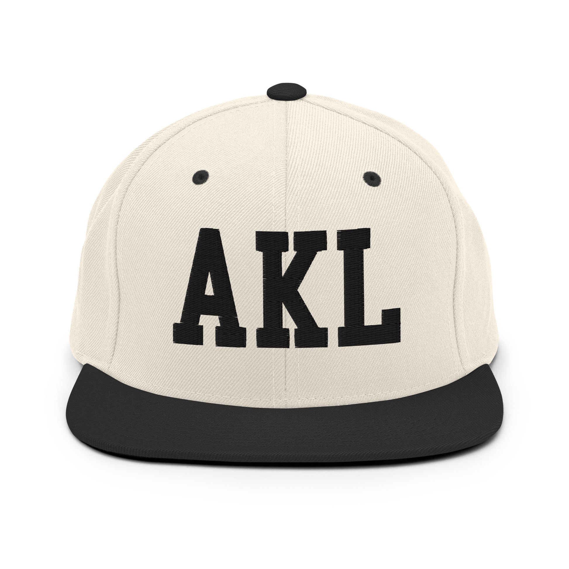 College-Style Classic Snapback Hat • Black • AKL Auckland Souvenir • YHM Designs - Image 31