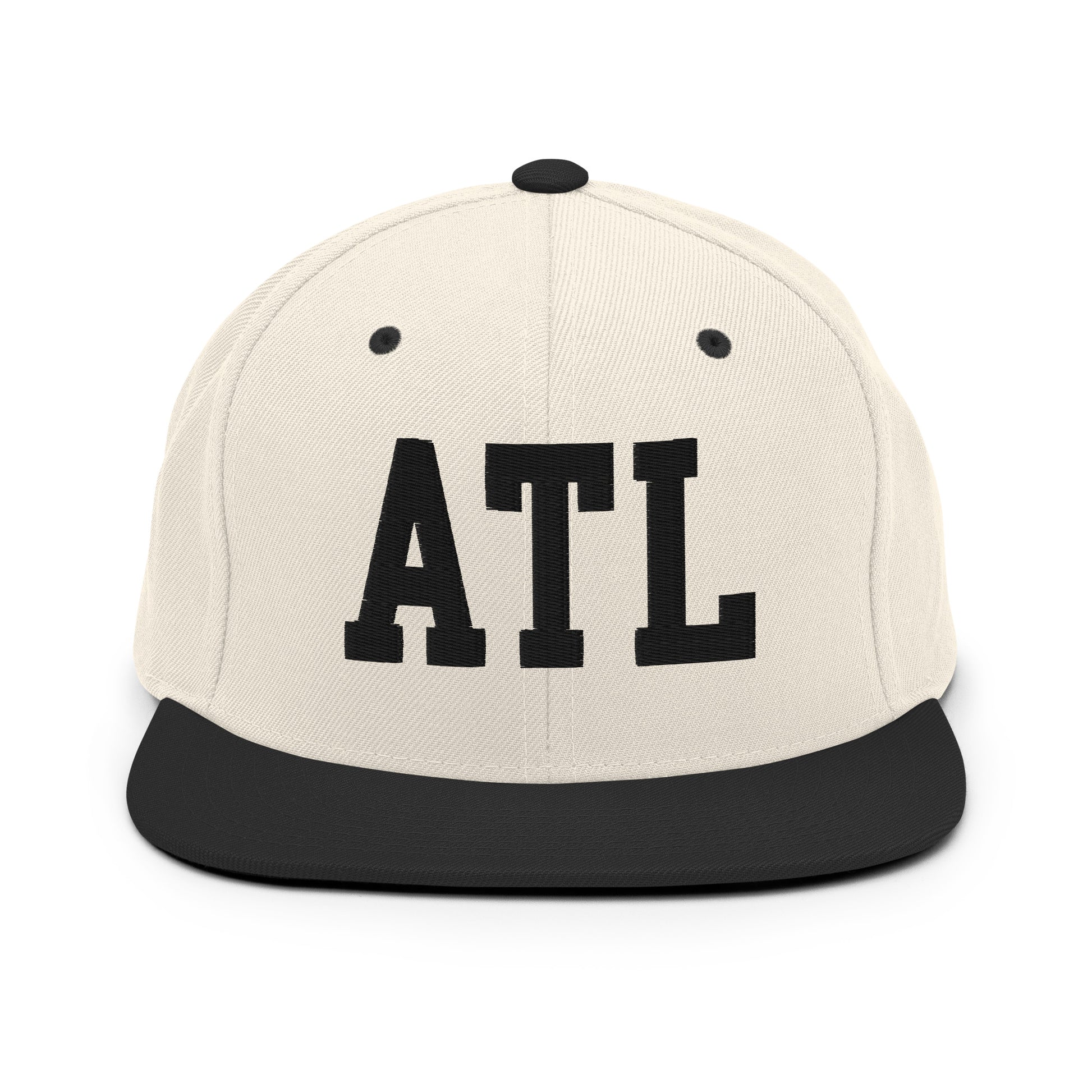 College-Style Classic Snapback Hat • Black • ATL Atlanta Souvenir • YHM Designs - Image 31