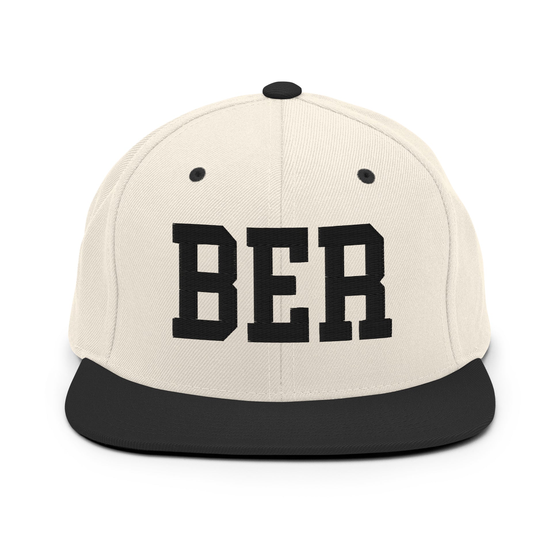 College-Style Classic Snapback Hat • Black • BER Berlin • YHM Designs - Image 31