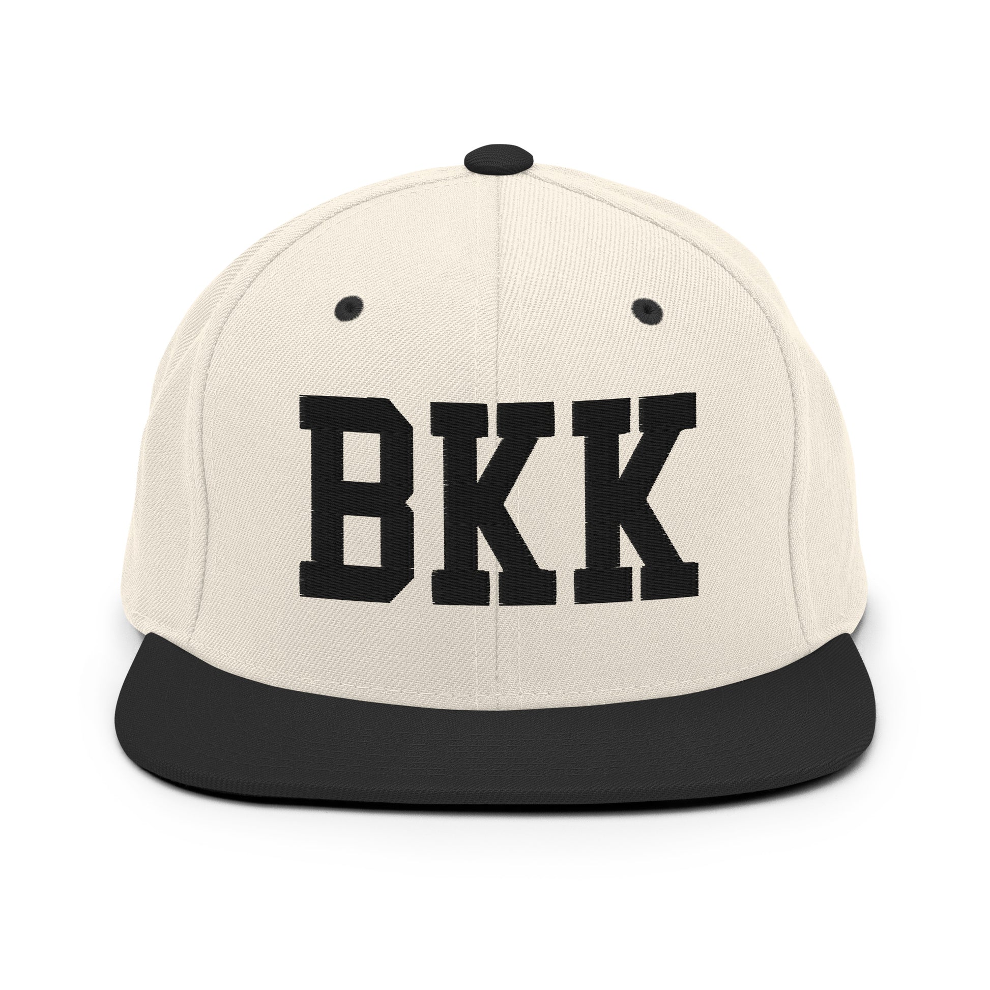 College-Style Classic Snapback Hat • Black • BKK Bangkok Souvenir • YHM Designs - Image 31
