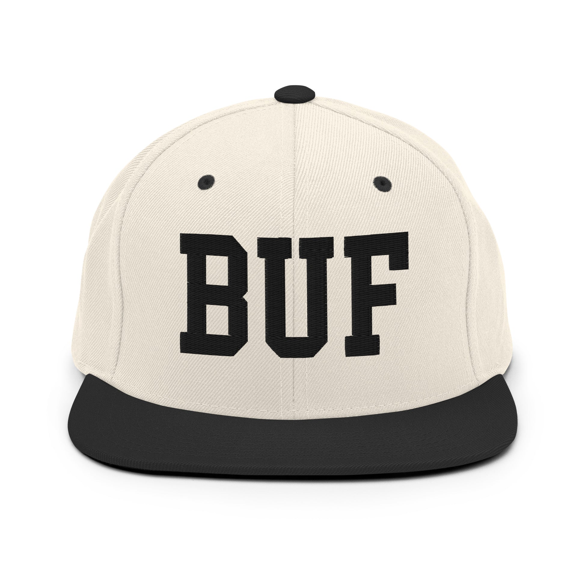 College-Style Classic Snapback Hat • Black • BUF Buffalo Souvenir • YHM Designs - Image 31