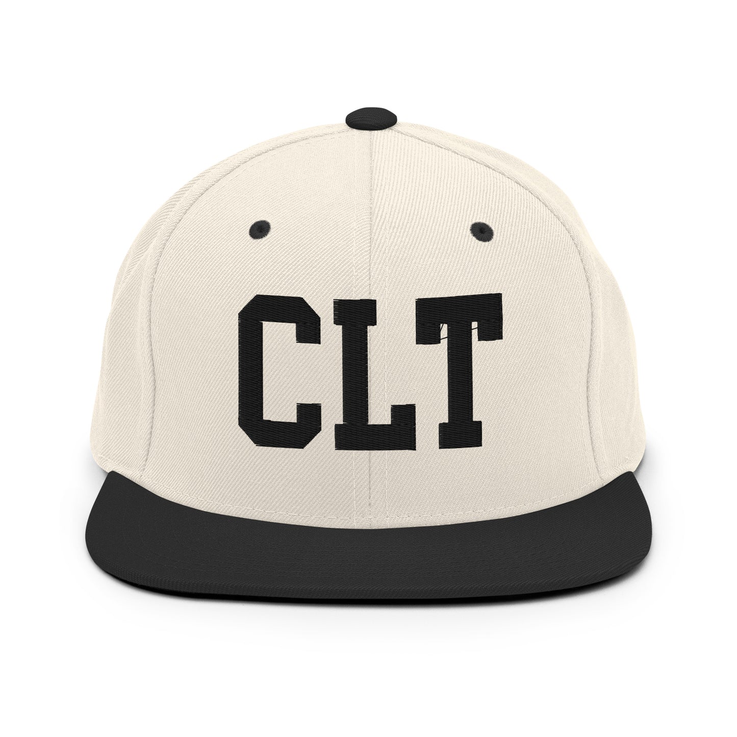 College-Style Classic Snapback Hat • Black • CLT Charlotte • YHM Designs - Image 31