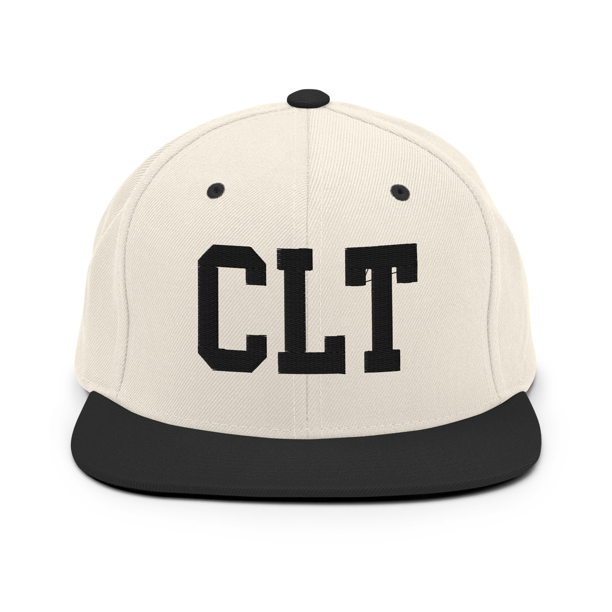 College-Style Classic Snapback Hat • Black • CLT Charlotte • YHM Designs - Image 31