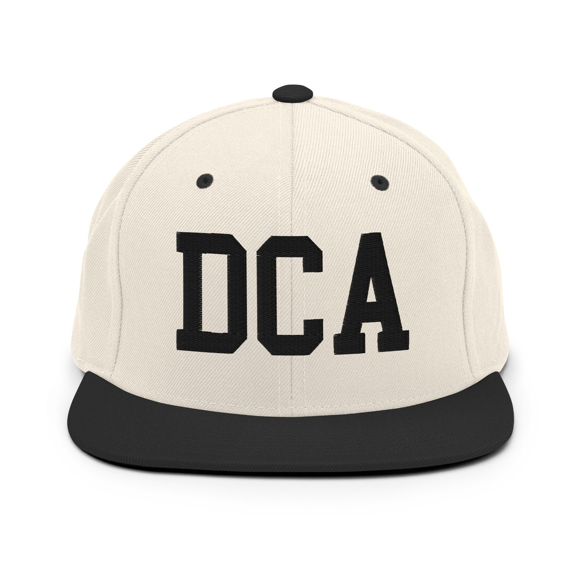 College-Style Classic Snapback Hat • Black • DCA Washington • YHM Designs - Image 31