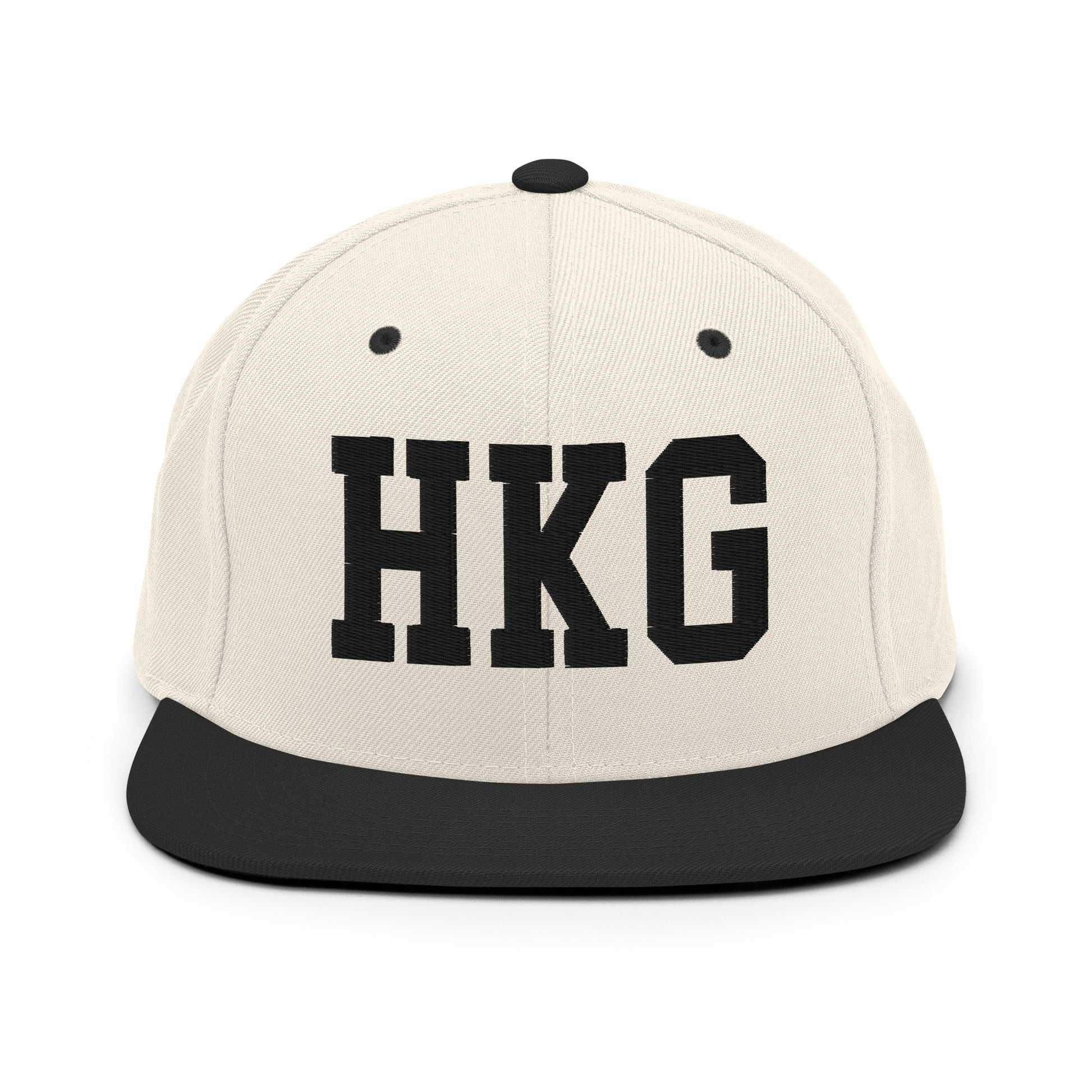 College-Style Classic Snapback Hat • Black • HKG Hong Kong • YHM Designs - Image 31