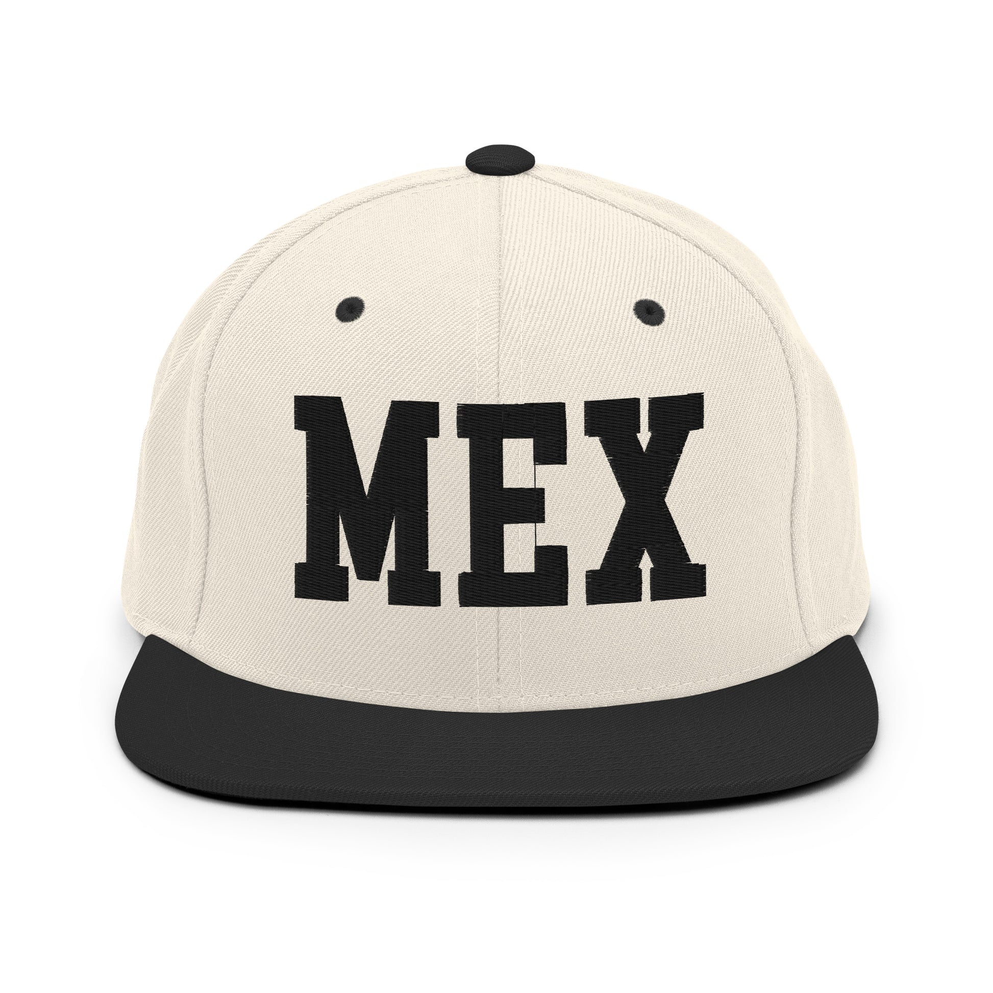 College-Style Classic Snapback Hat • Black • MEX Mexico City Souvenir • YHM Designs - Image 31