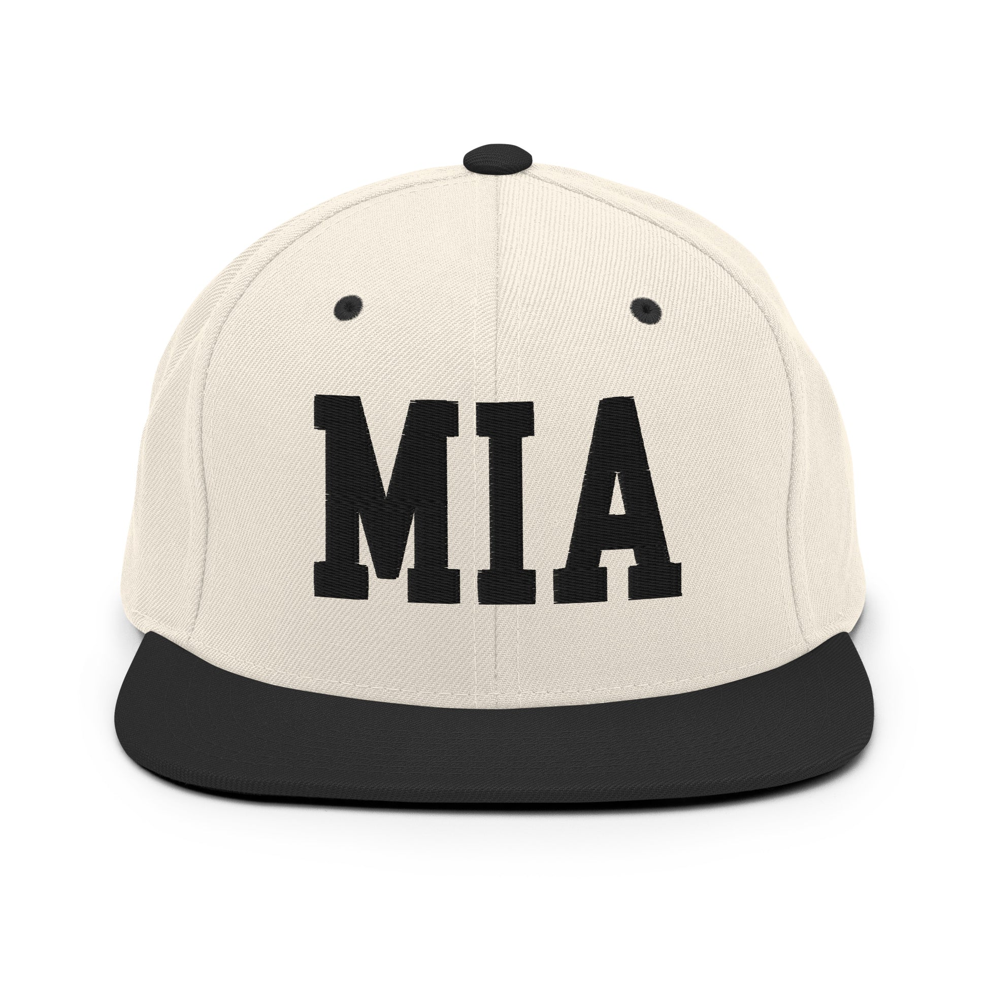 College-Style Classic Snapback Hat • Black • MIA Miami • YHM Designs - Image 31