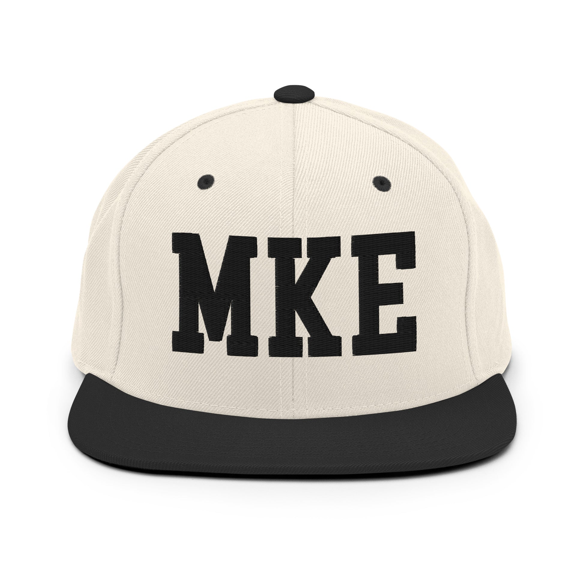 College-Style Classic Snapback Hat • Black • MKE Milwaukee • YHM Designs - Image 31