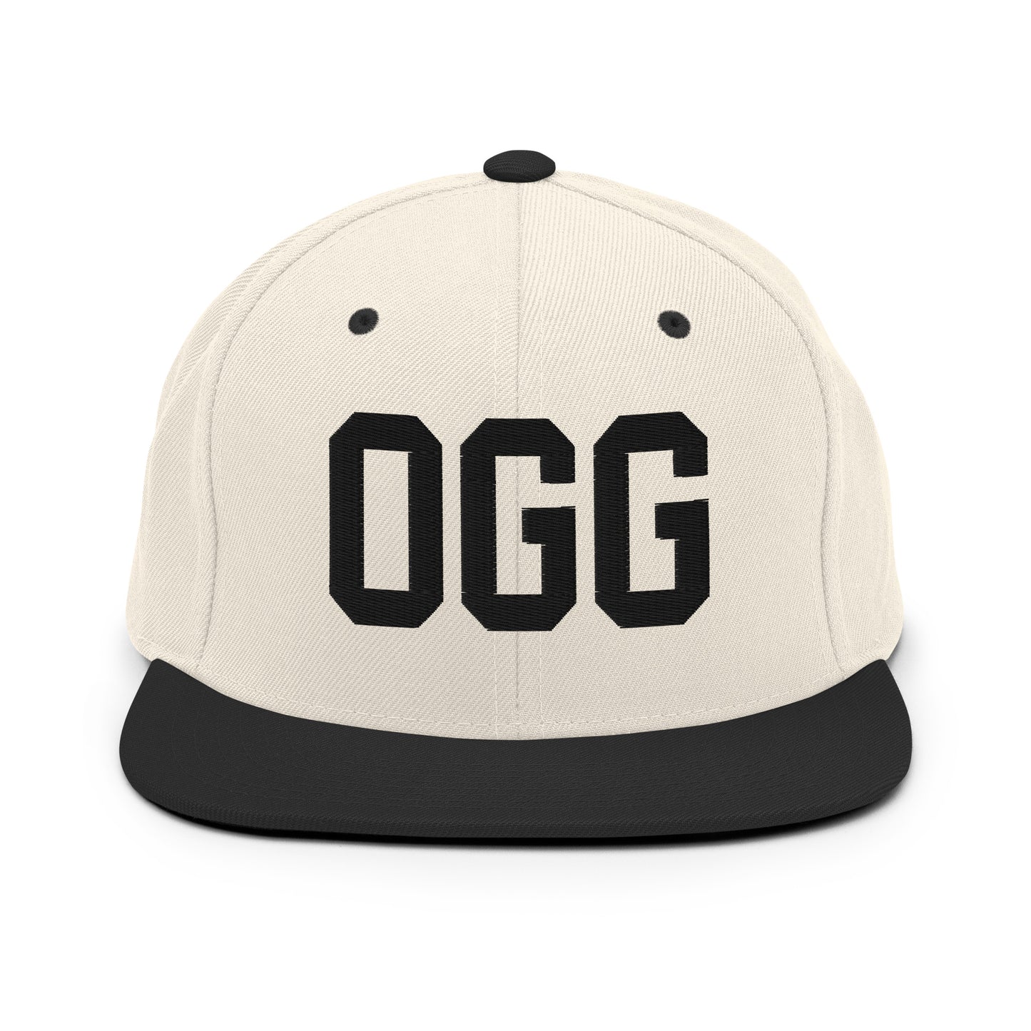 College-Style Classic Snapback Hat • Black • OGG Maui Souvenir • YHM Designs - Image 31