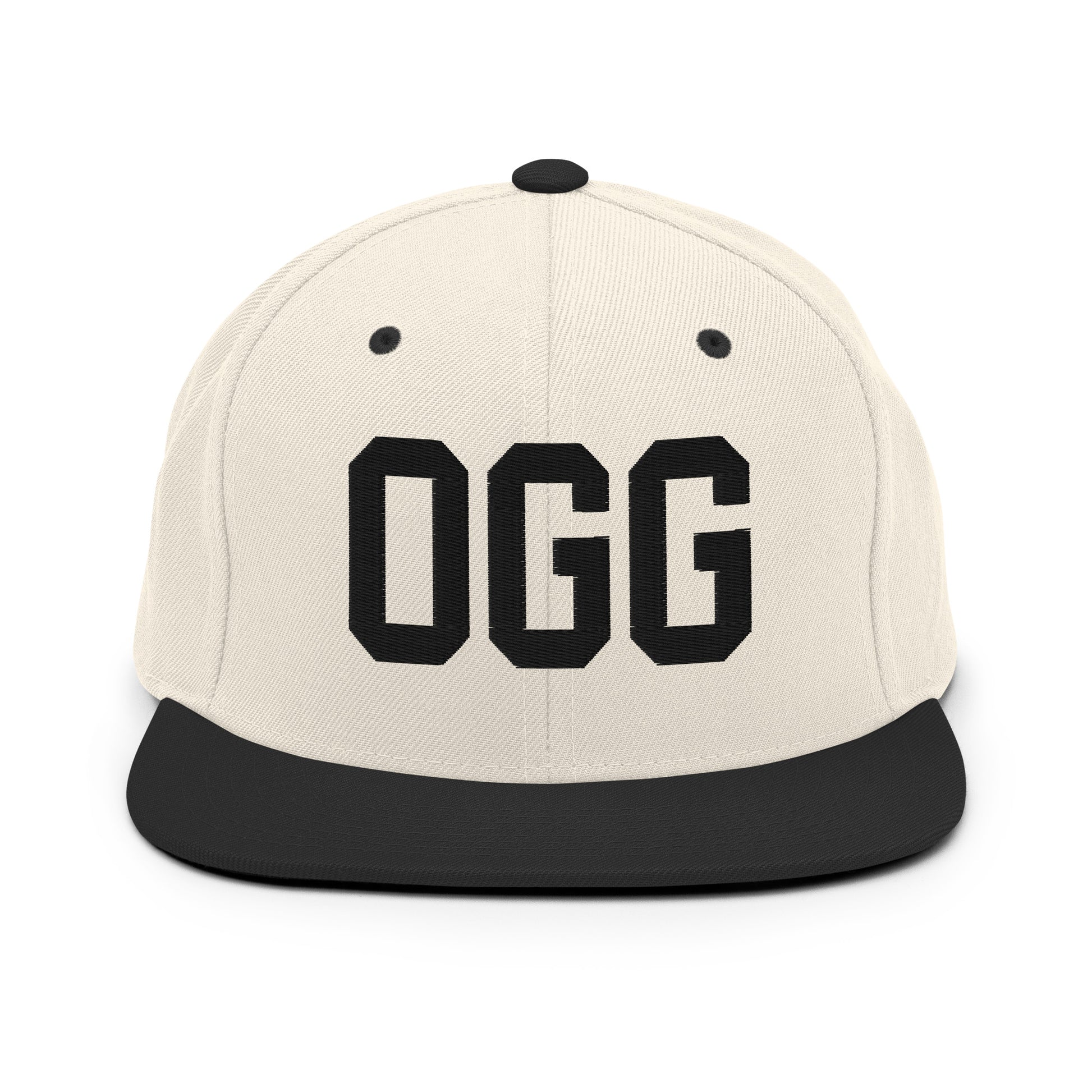 College-Style Classic Snapback Hat • Black • OGG Maui Souvenir • YHM Designs - Image 31
