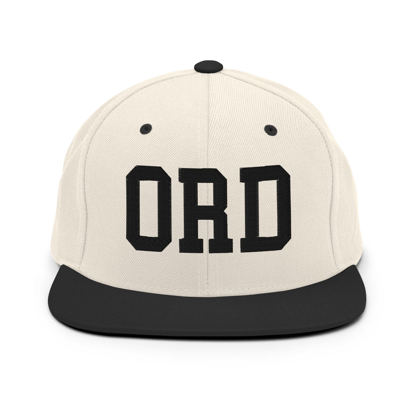 College-Style Classic Snapback Hat • Black • ORD Chicago Souvenir • YHM Designs - Image 31
