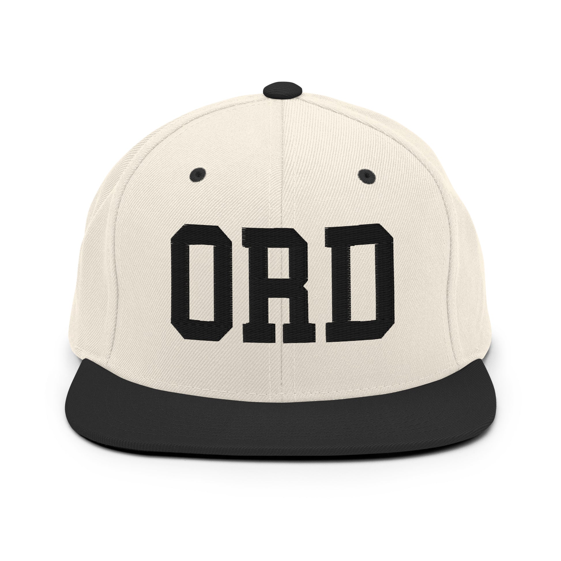 College-Style Classic Snapback Hat • Black • ORD Chicago Souvenir • YHM Designs - Image 31