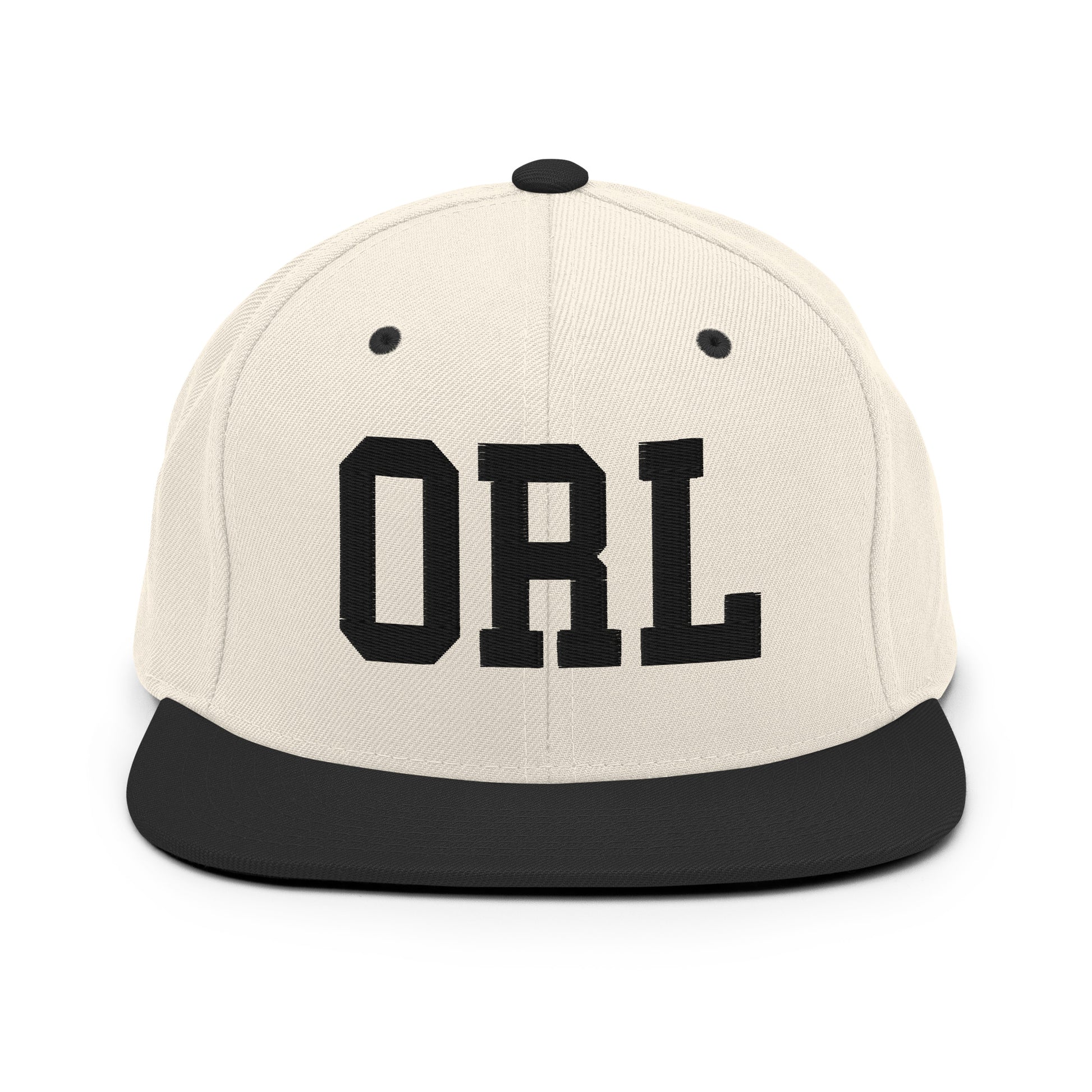 College-Style Classic Snapback Hat • Black • ORL Orlando Souvenir • YHM Designs - Image 31