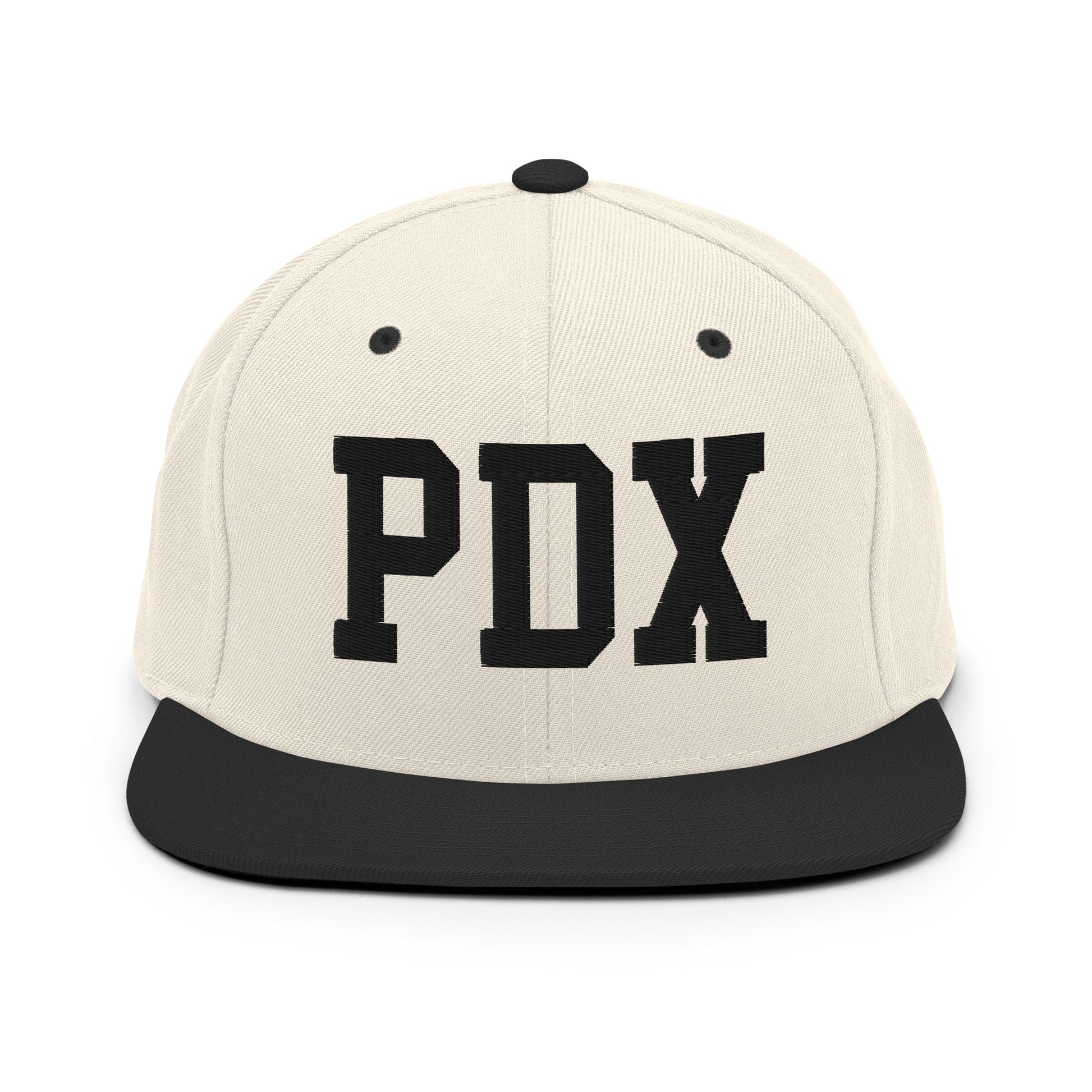 College-Style Classic Snapback Hat • Black • PDX Portland • YHM Designs - Image 31