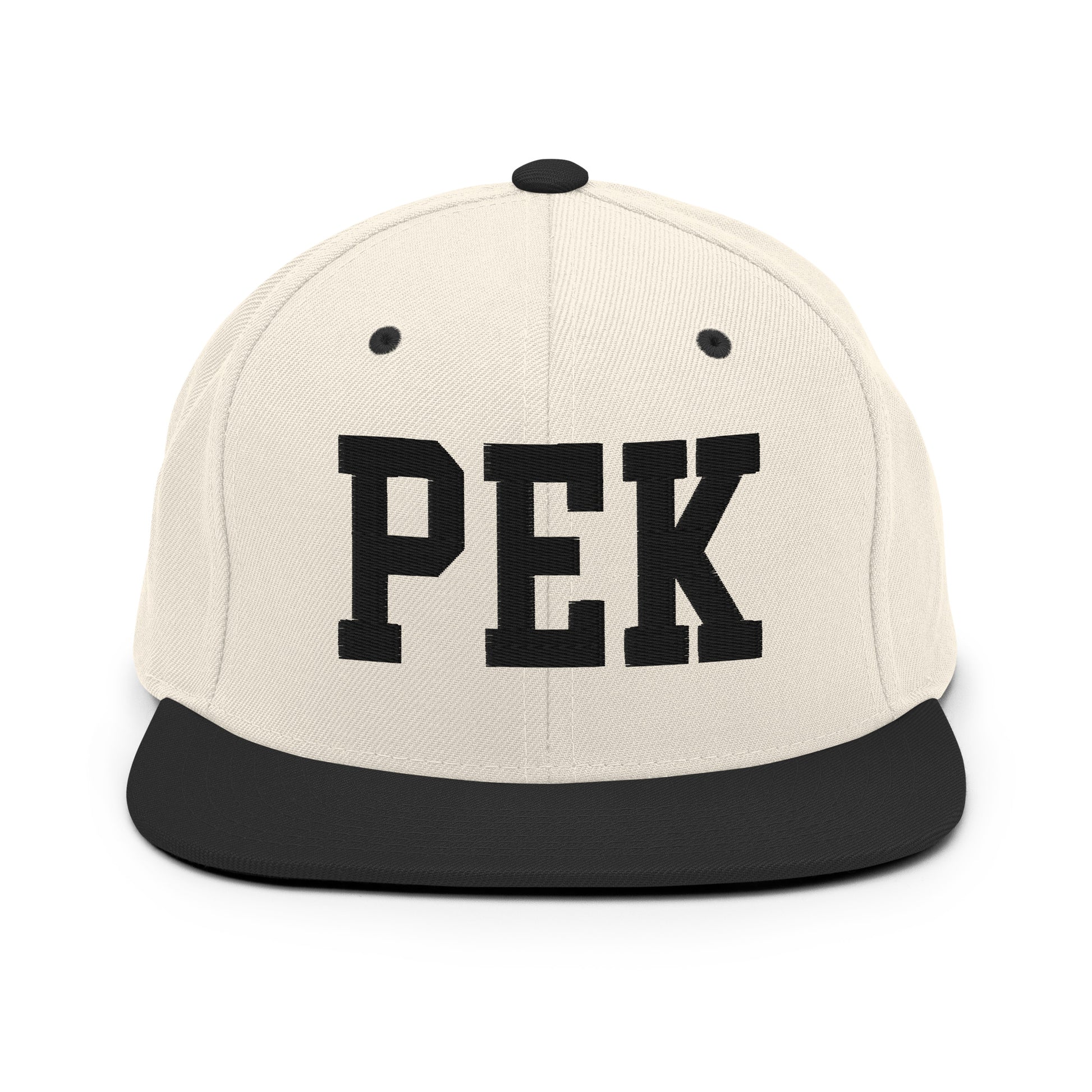 College-Style Classic Snapback Hat • Black • PEK Beijing • YHM Designs - Image 31