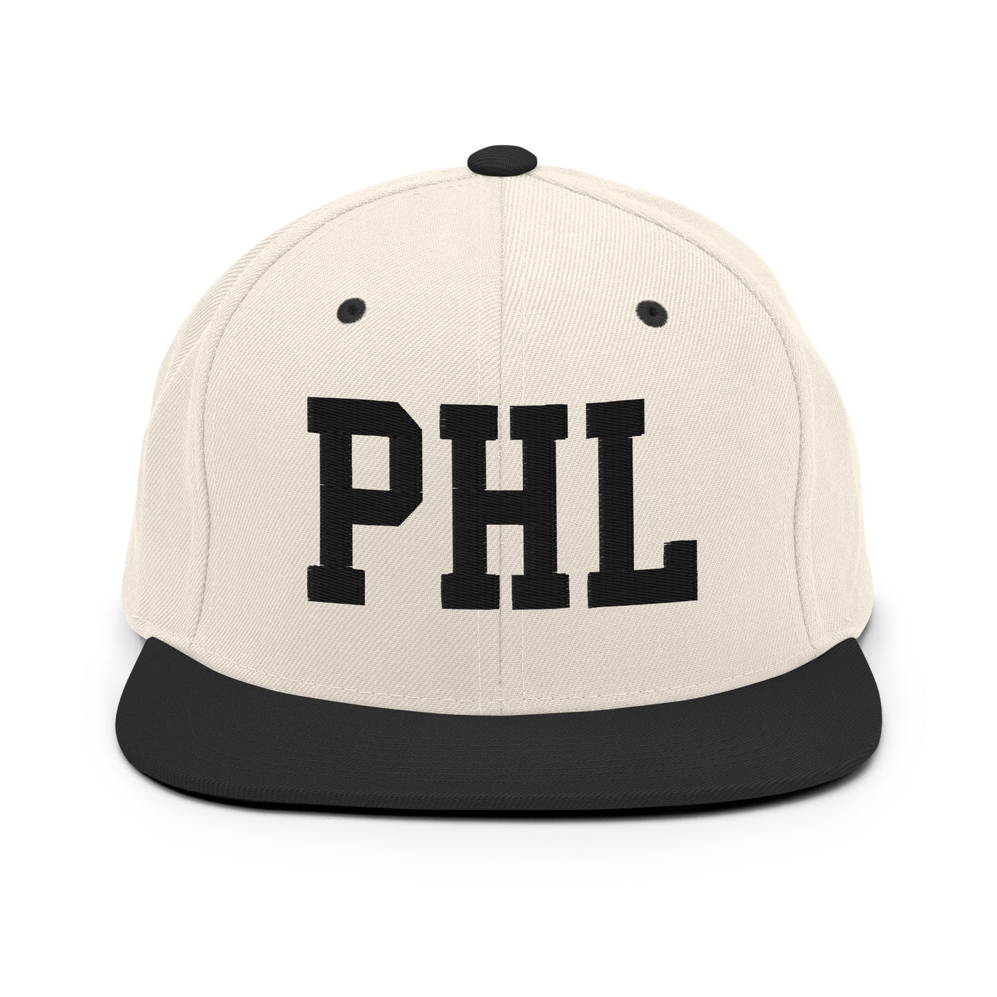 College-Style Classic Snapback Hat • Black • PHL Philadelphia Souvenir • YHM Designs - Image 31