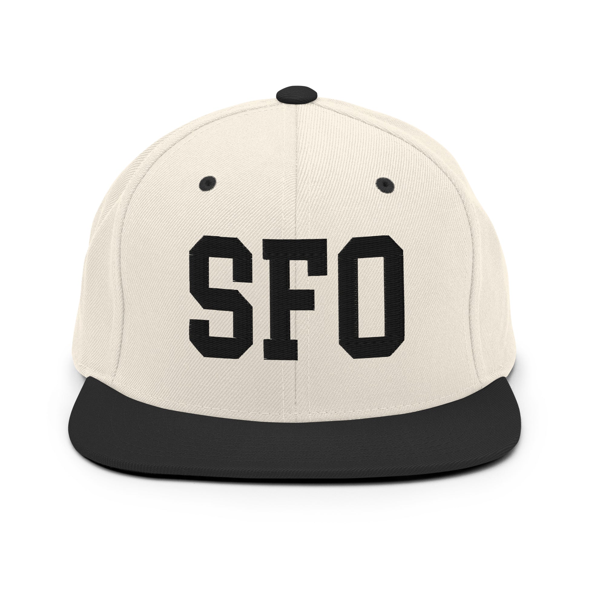 College-Style Classic Snapback Hat • Black • SFO San Francisco • YHM Designs - Image 31