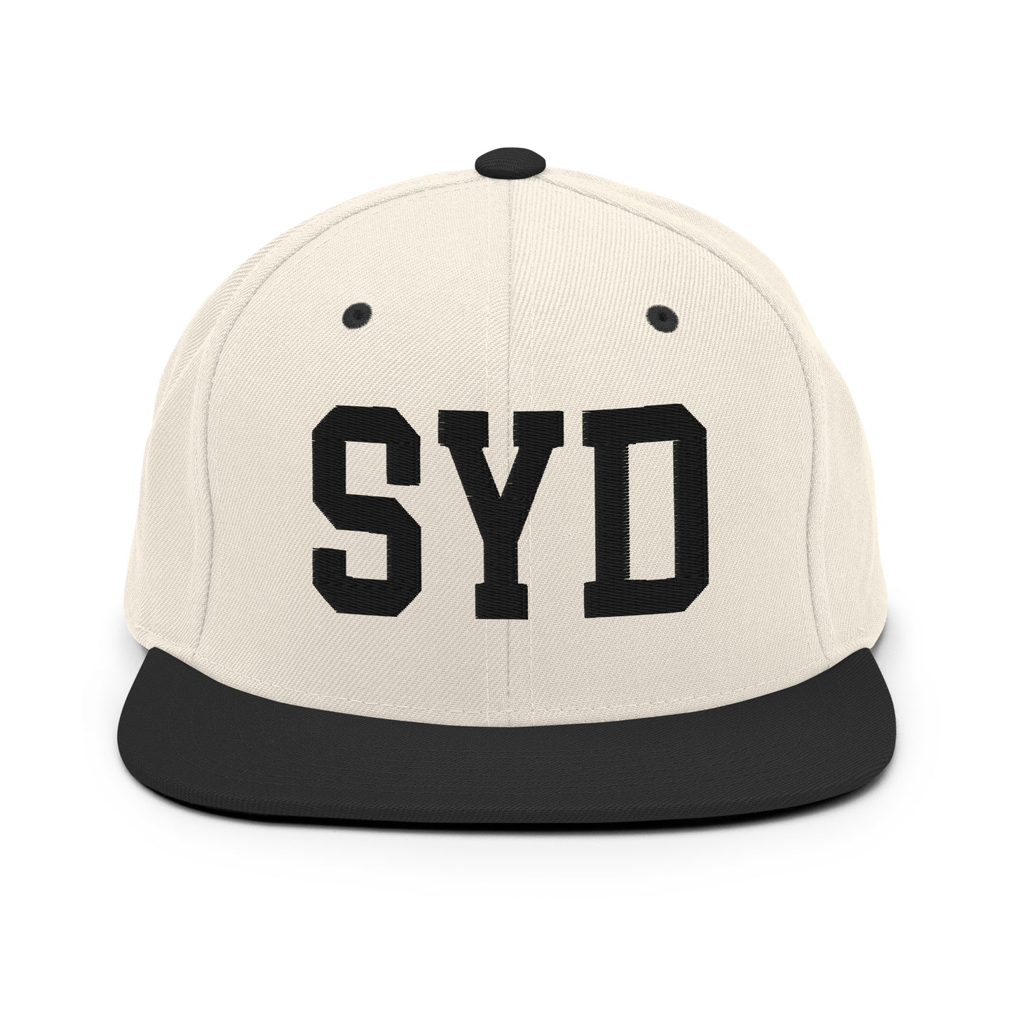 College-Style Classic Snapback Hat • Black • SYD Sydney Souvenir • YHM Designs - Image 31
