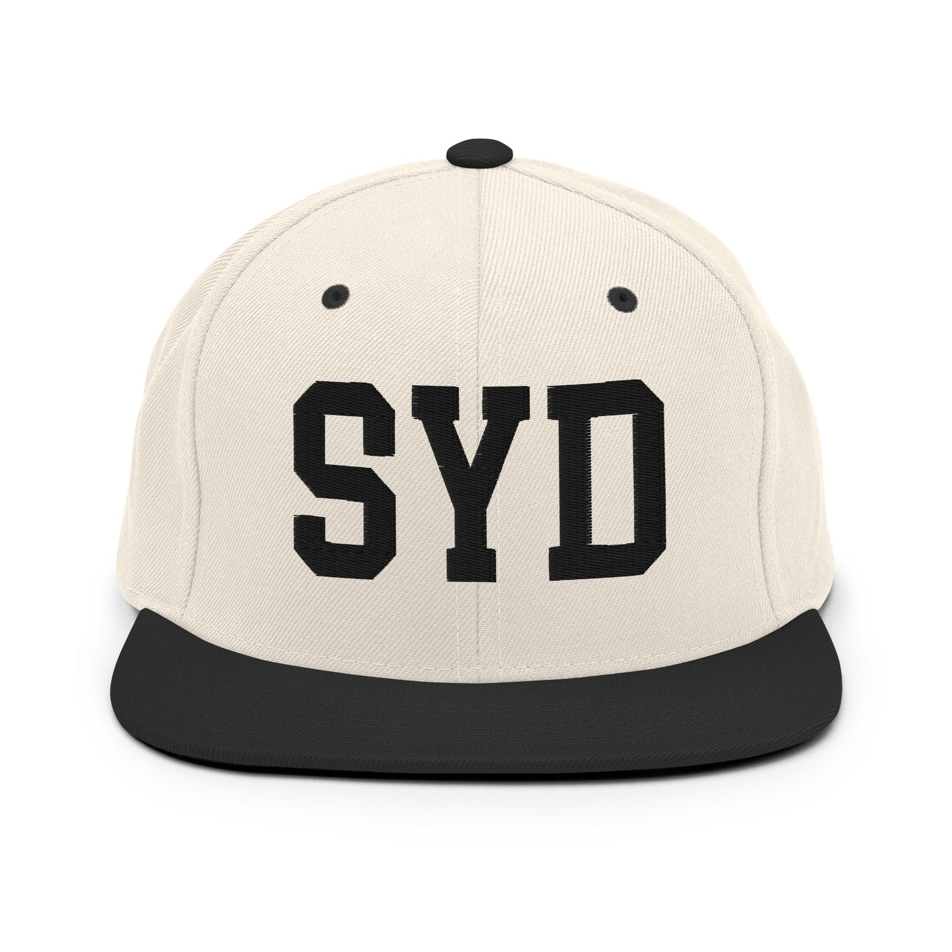 College-Style Classic Snapback Hat • Black • SYD Sydney Souvenir • YHM Designs - Image 31