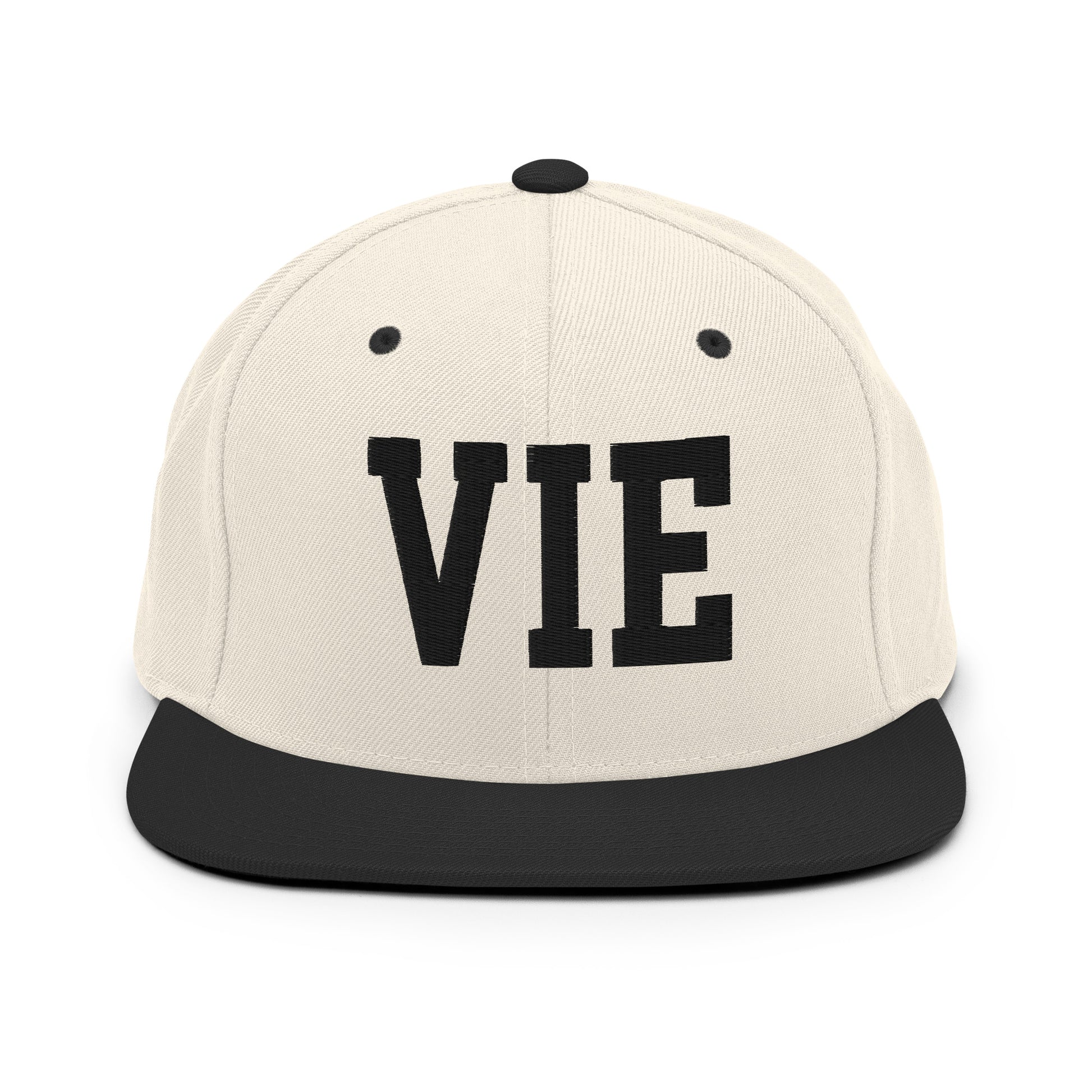 College-Style Classic Snapback Hat • Black • VIE Vienna Souvenir • YHM Designs - Image 31