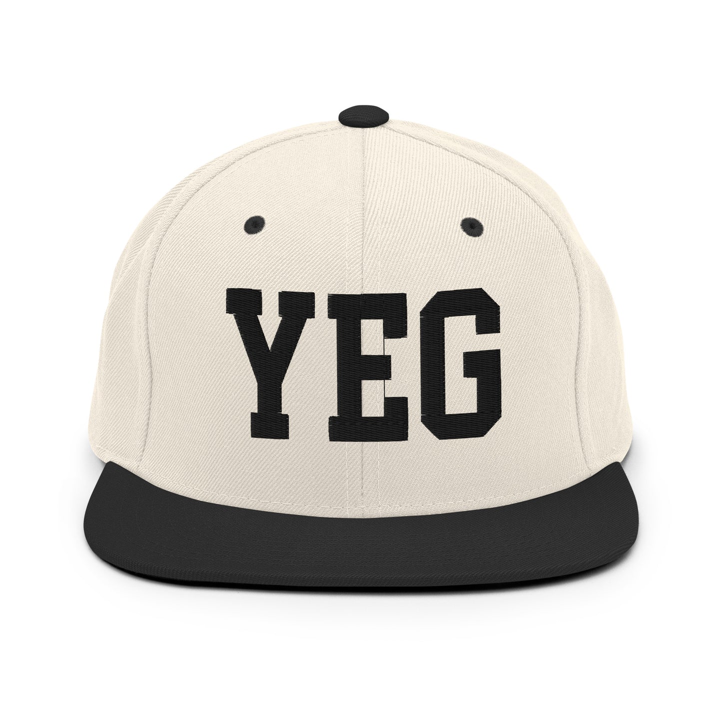 College-Style Classic Snapback Hat • Black • YEG Edmonton Souvenir • YHM Designs - Image 31
