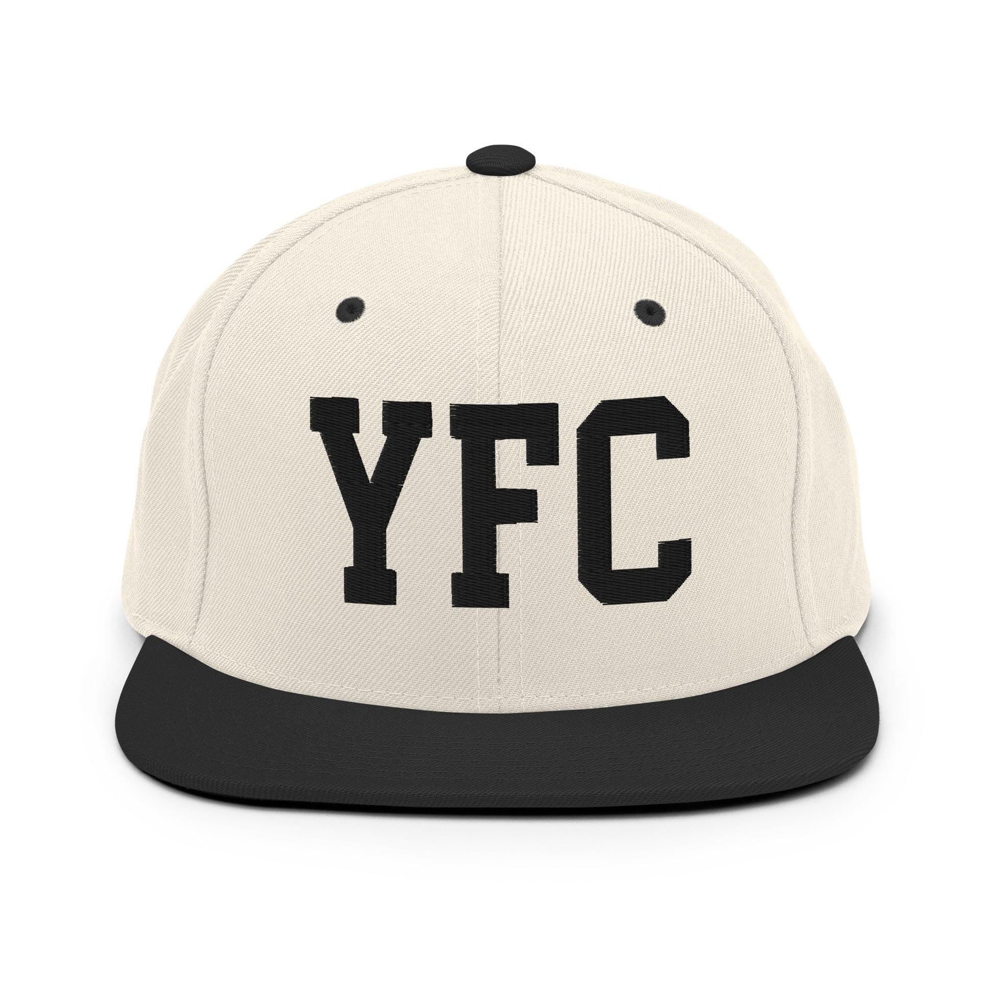 College-Style Classic Snapback Hat • Black • YFC Fredericton Souvenir • YHM Designs - Image 31