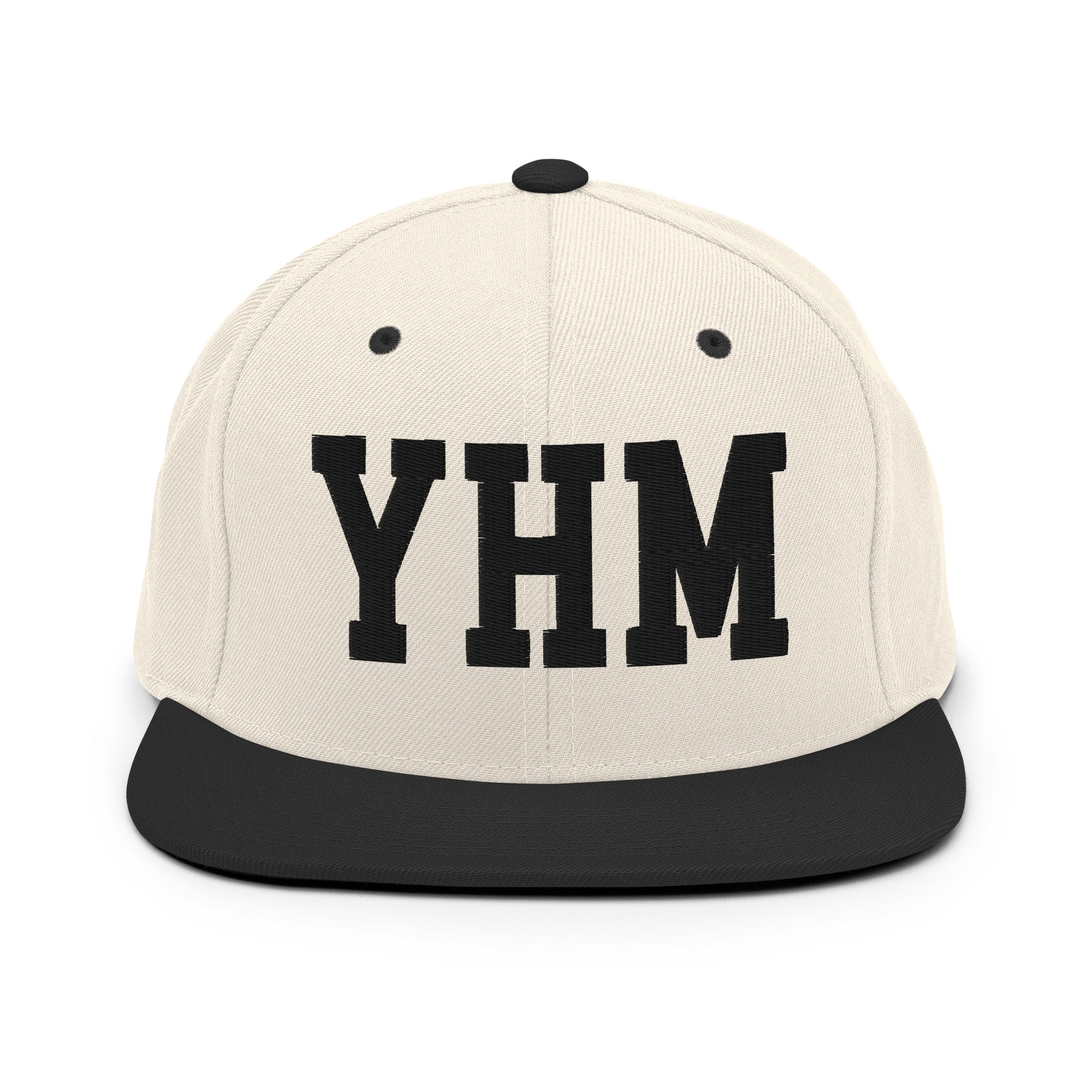 College-Style Classic Snapback Hat • Black • YHM Hamilton Souvenir • YHM Designs - Image 31