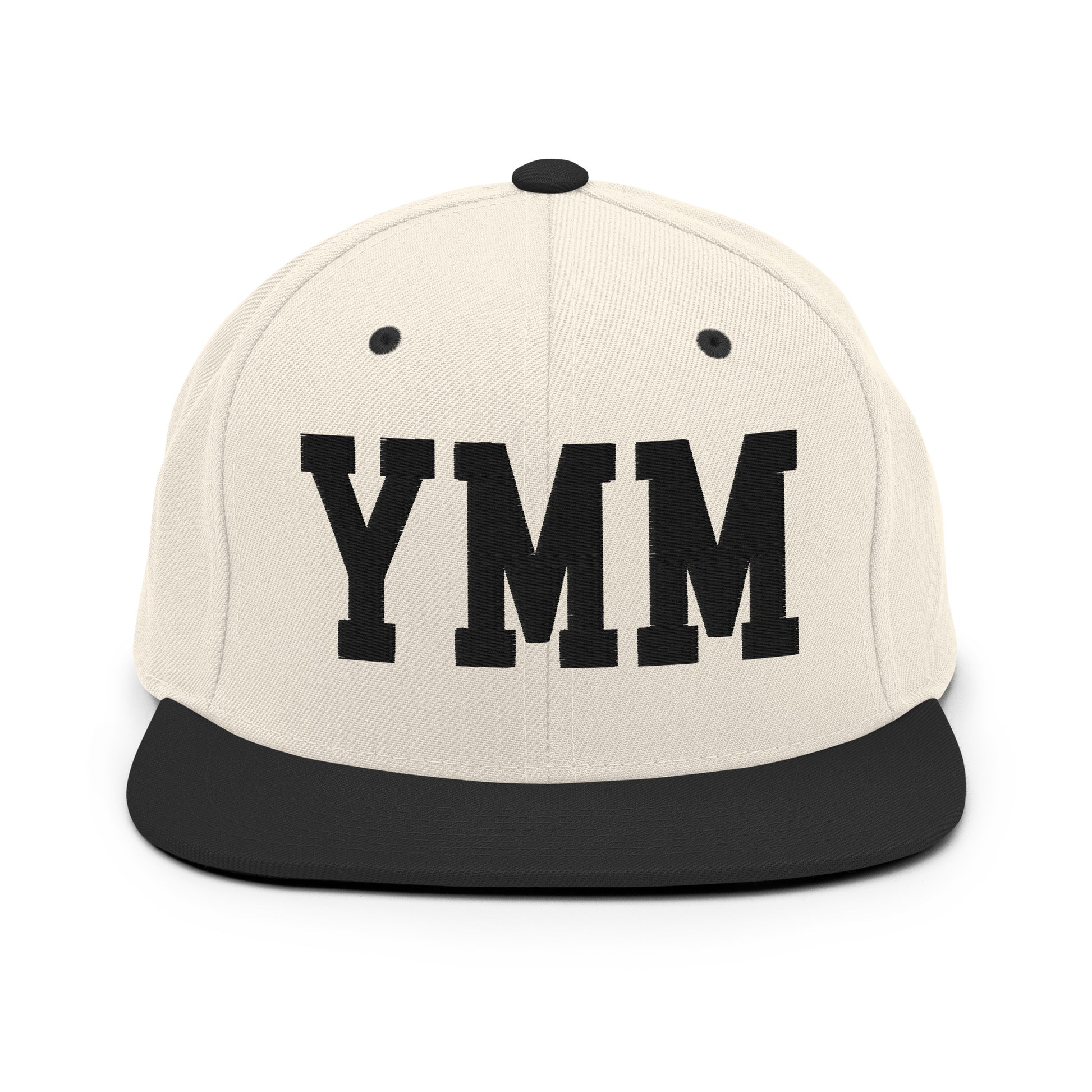 College-Style Classic Snapback Hat • Black • YMM Fort McMurray • YHM Designs - Image 31