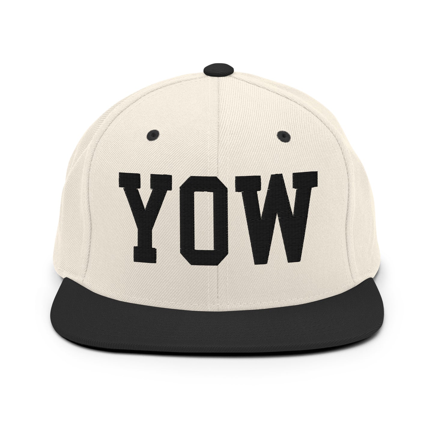 College-Style Classic Snapback Hat • Black • YOW Ottawa Souvenir • YHM Designs - Image 31