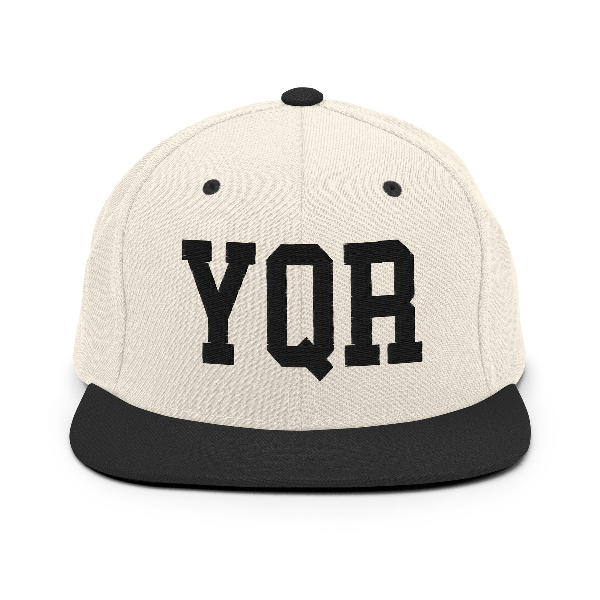 College-Style Classic Snapback Hat • Black • YQR Regina • YHM Designs - Image 31