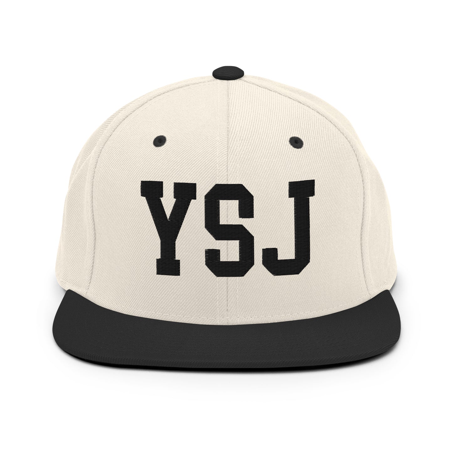 College-Style Classic Snapback Hat • Black • YSJ Saint John Souvenir • YHM Designs - Image 31