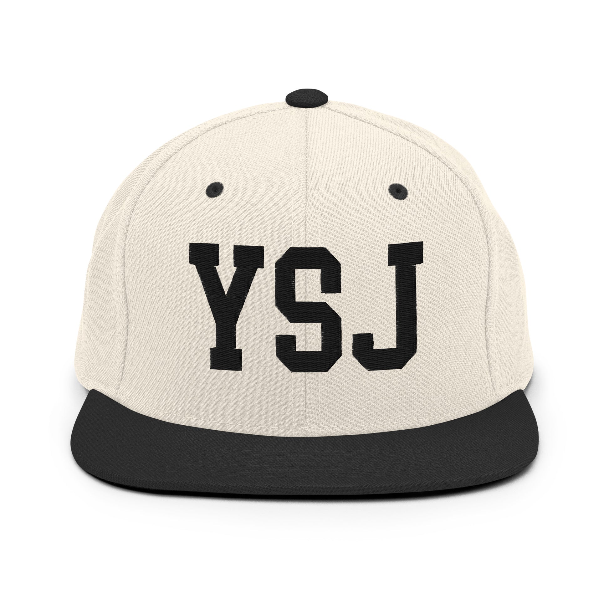 College-Style Classic Snapback Hat • Black • YSJ Saint John Souvenir • YHM Designs - Image 31