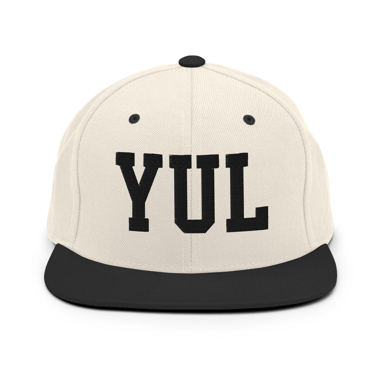 College-Style Classic Snapback Hat • Black • YUL Montreal Souvenir • YHM Designs - Image 31