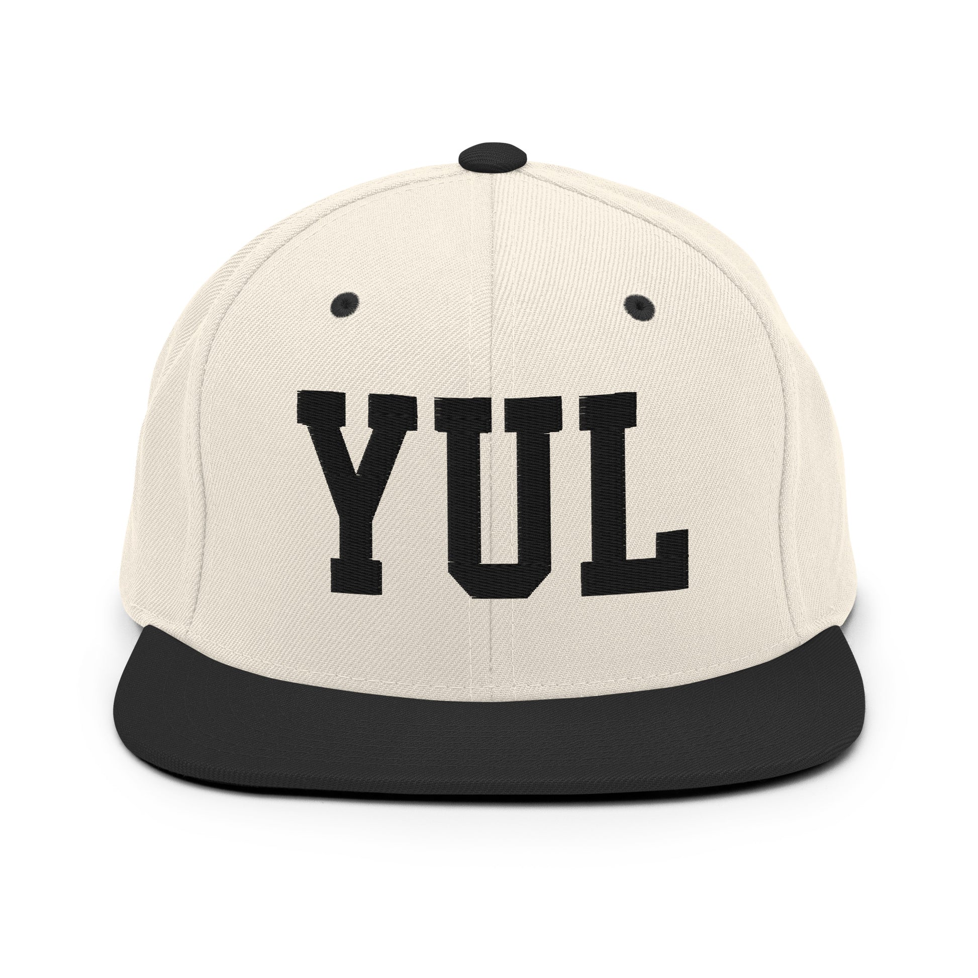 College-Style Classic Snapback Hat • Black • YUL Montreal Souvenir • YHM Designs - Image 31