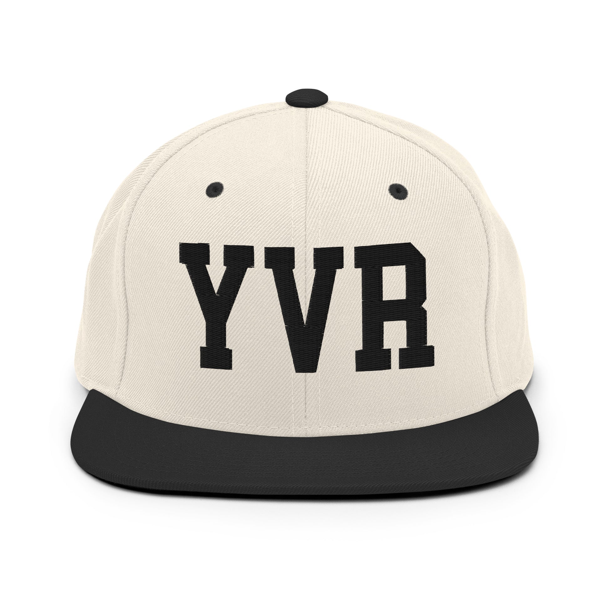 College-Style Classic Snapback Hat • Black • YVR Vancouver • YHM Designs - Image 31